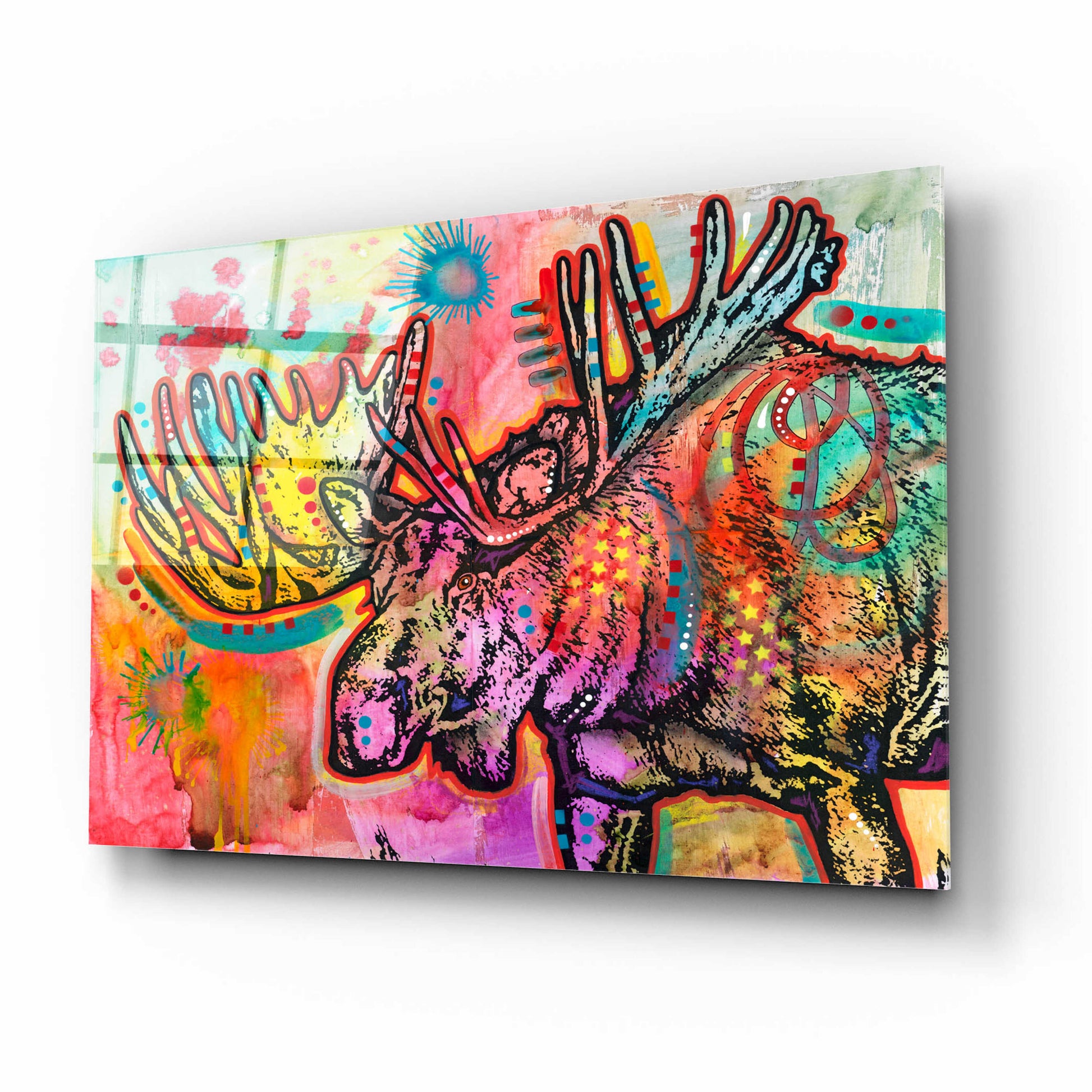 Epic Art 'Bull Moose ' by Dean Russo, Acrylic Glass Wall Art,16x12