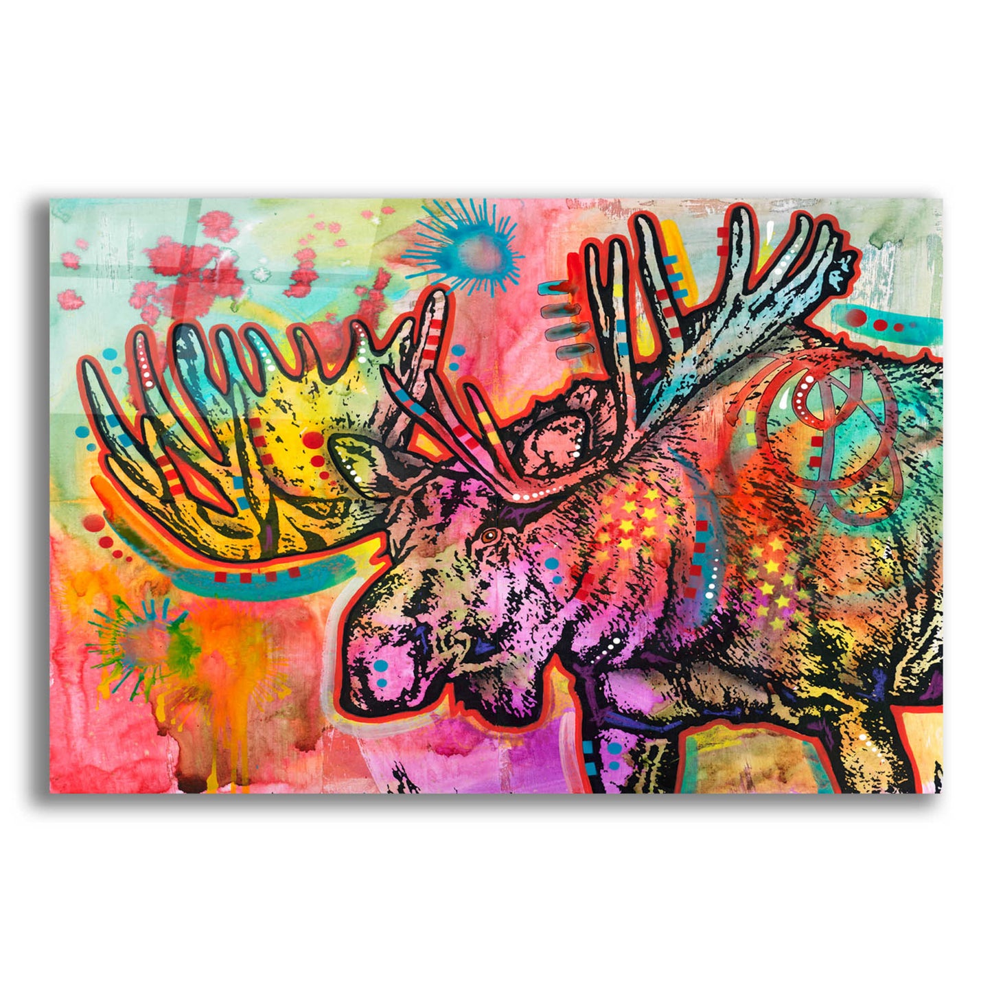 Epic Art 'Bull Moose ' by Dean Russo, Acrylic Glass Wall Art,16x12