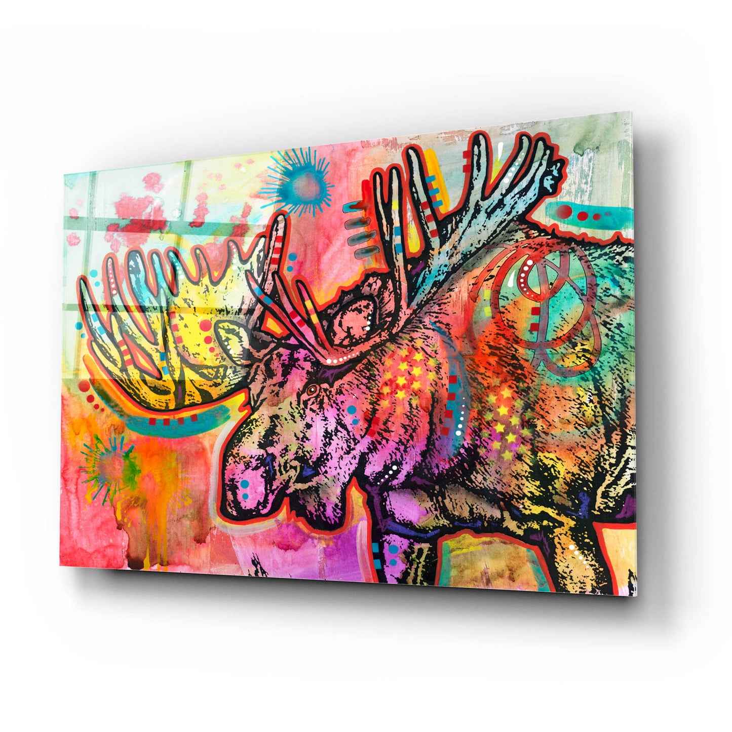 Epic Art 'Bull Moose ' by Dean Russo, Acrylic Glass Wall Art,24x16