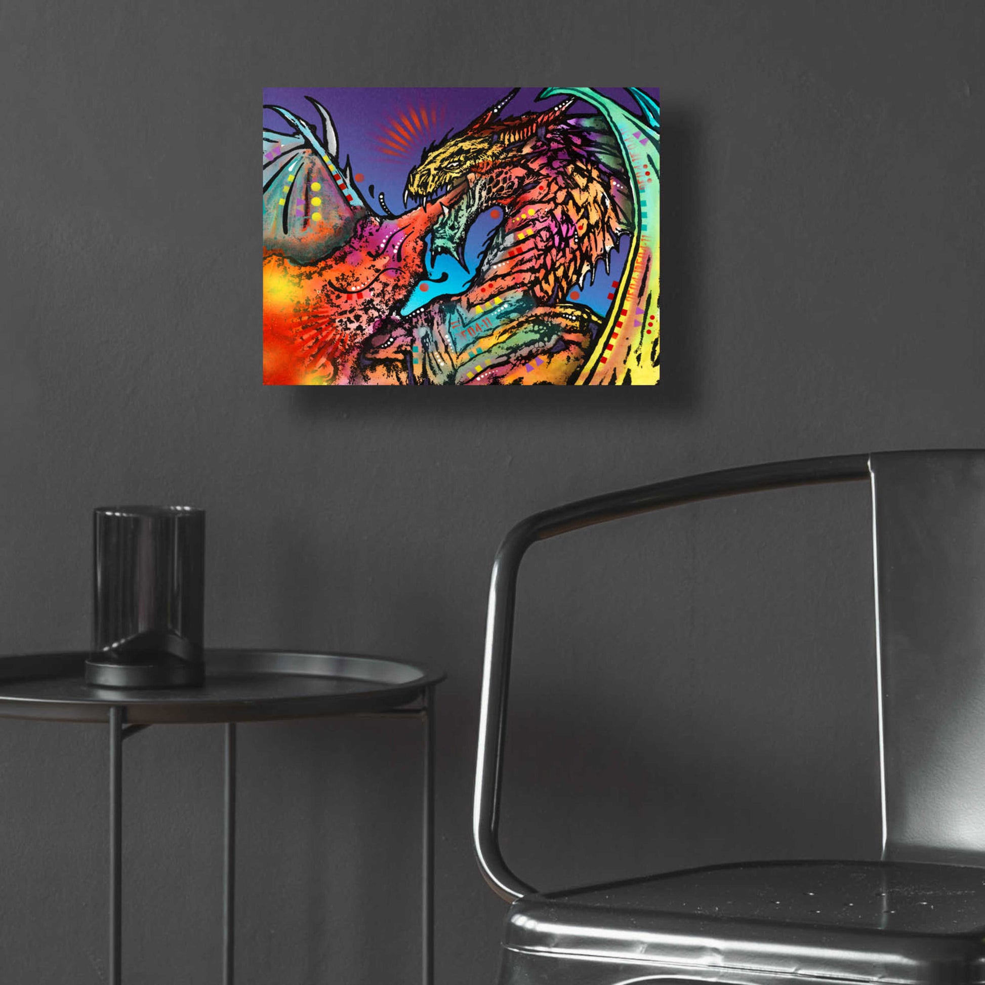 Epic Art 'Dragon Fire' by Dean Russo, Acrylic Glass Wall Art,16x12