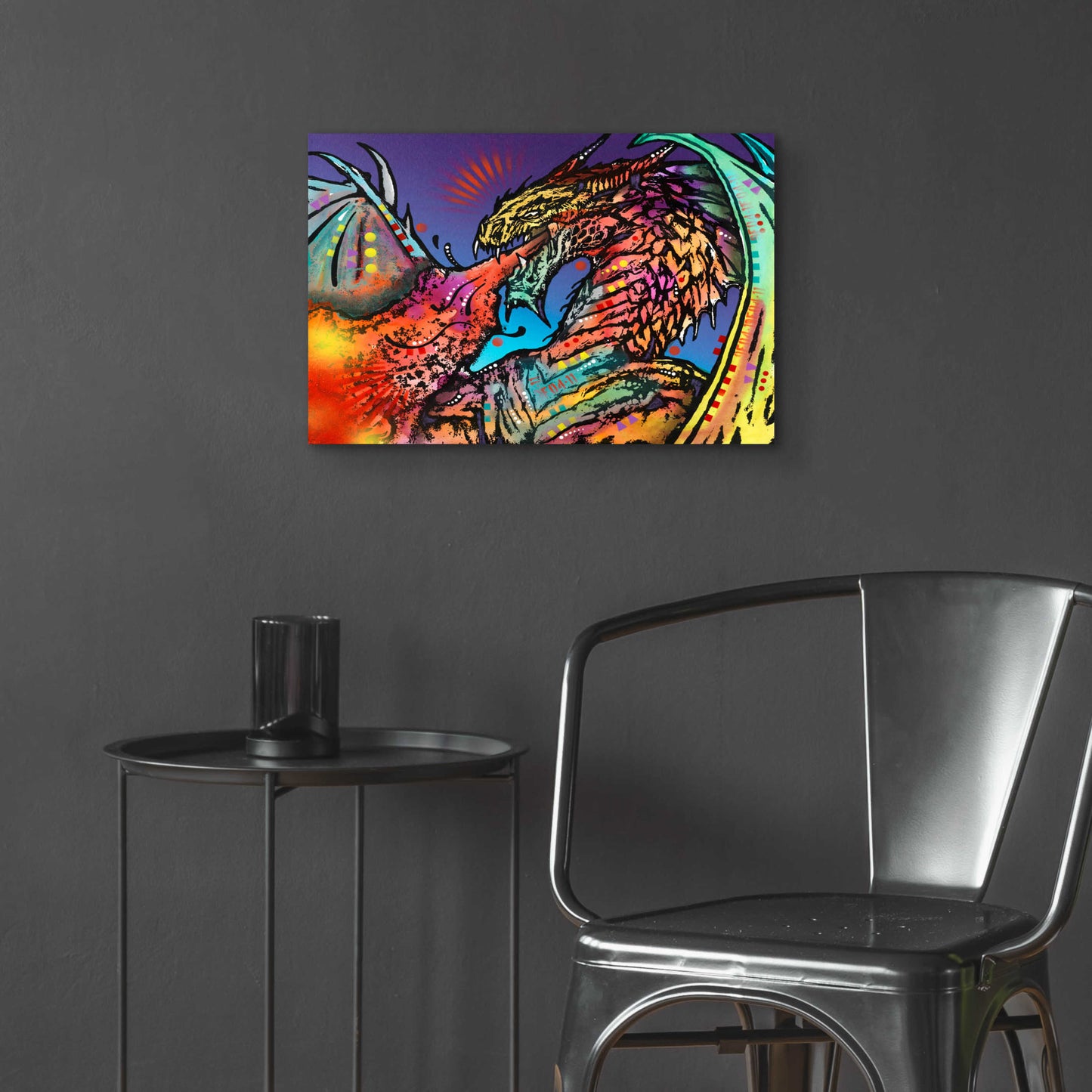 Epic Art 'Dragon Fire' by Dean Russo, Acrylic Glass Wall Art,24x16