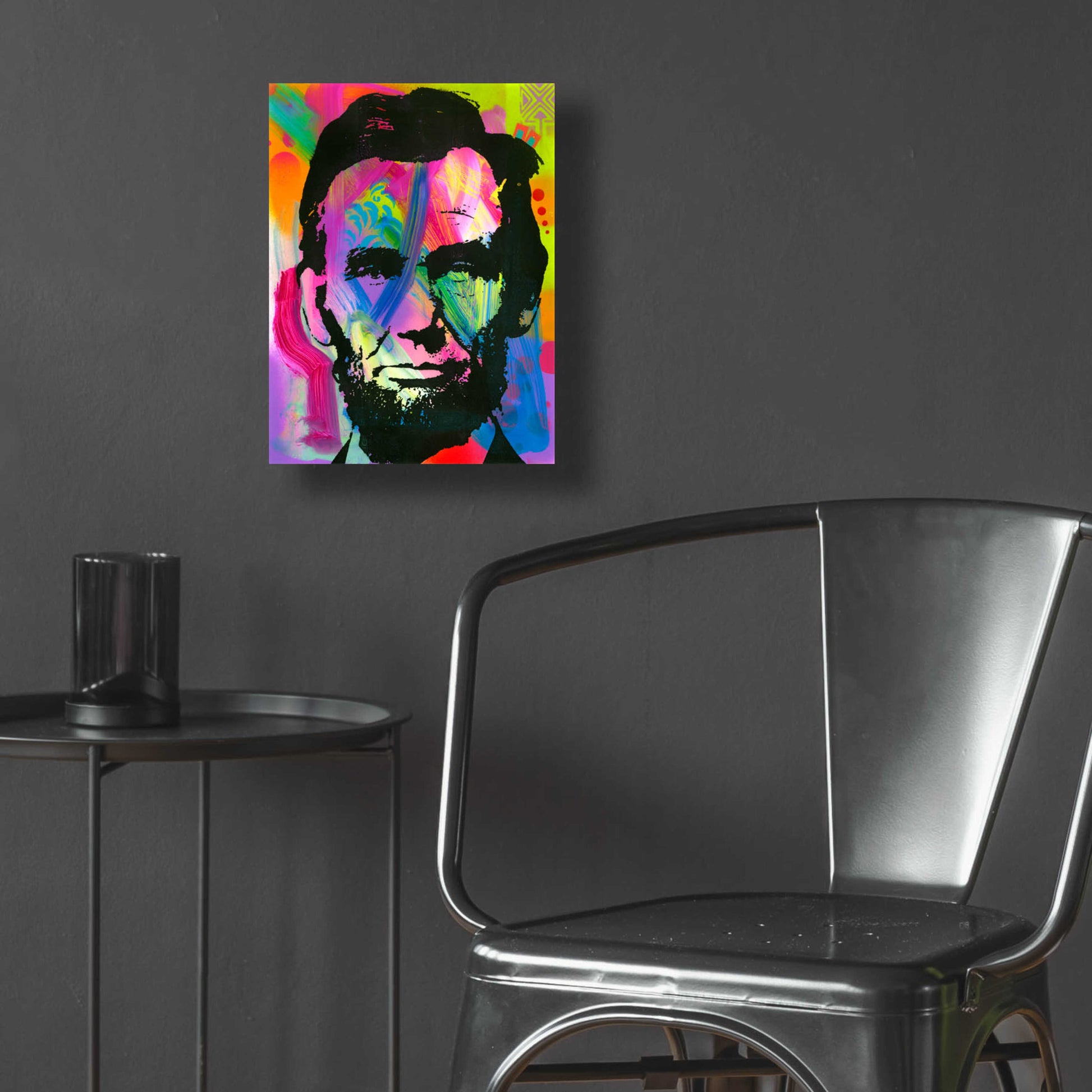 Epic Art 'Abraham Lincoln blue years' by Dean Russo, Acrylic Glass Wall Art,12x16