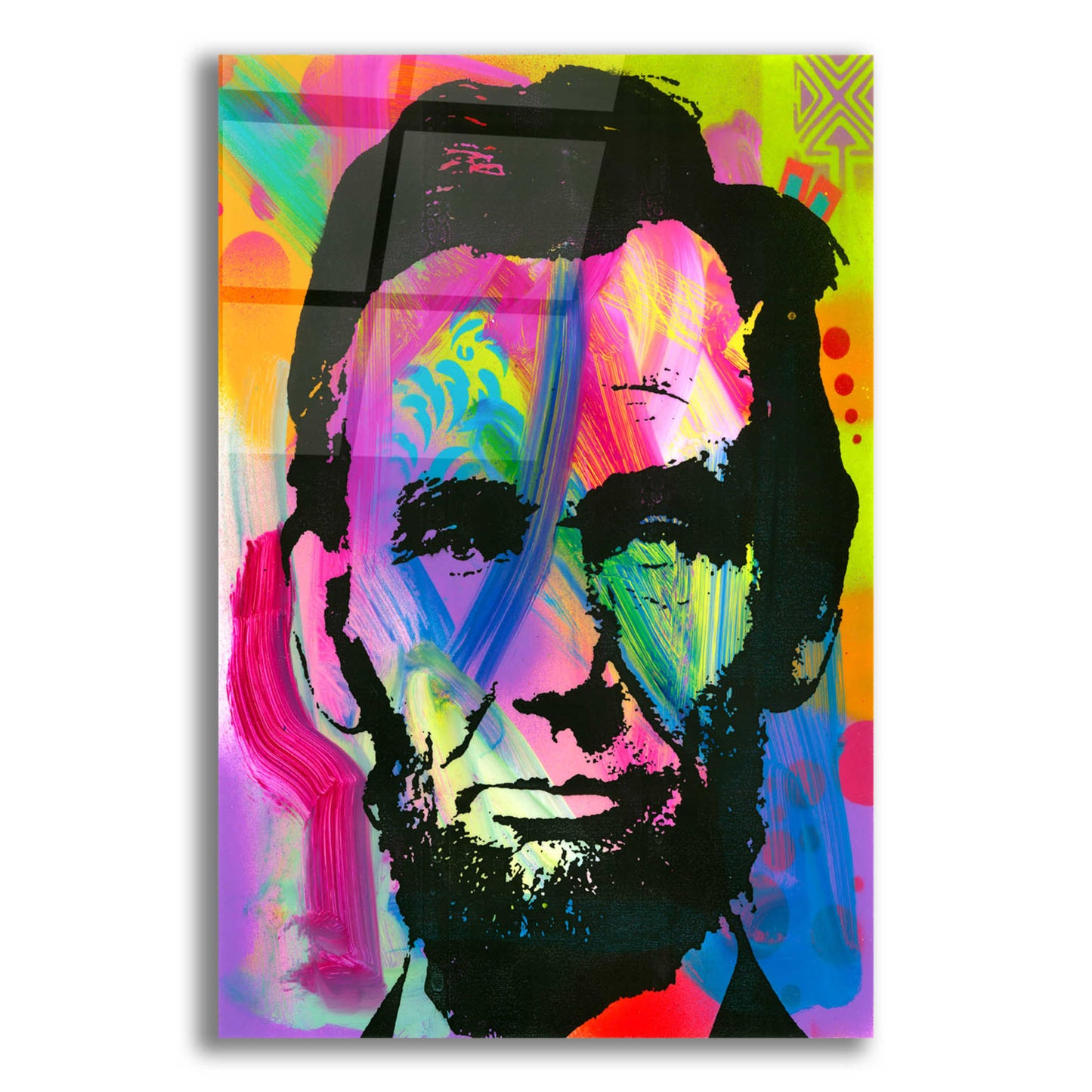 Epic Art 'Abraham Lincoln blue years' by Dean Russo, Acrylic Glass Wall Art,12x16