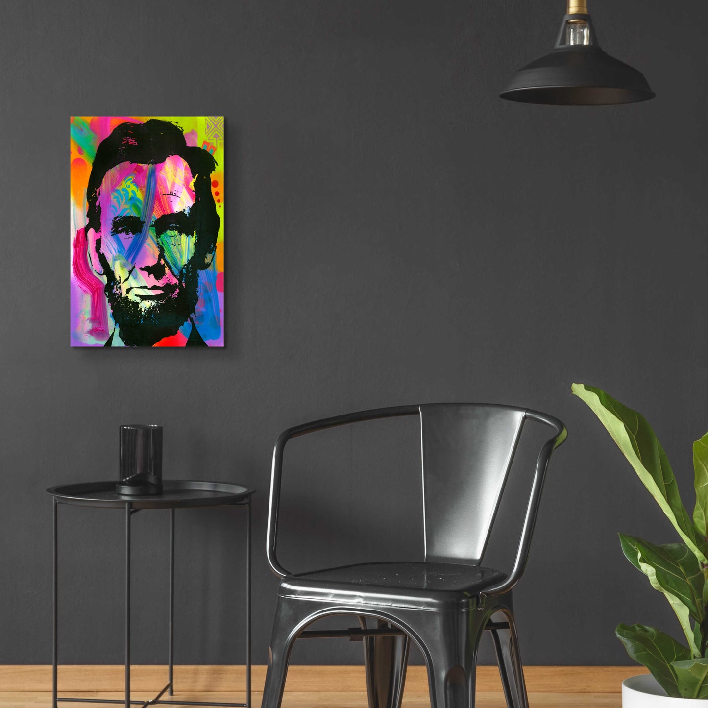 Epic Art 'Abraham Lincoln blue years' by Dean Russo, Acrylic Glass Wall Art,16x24