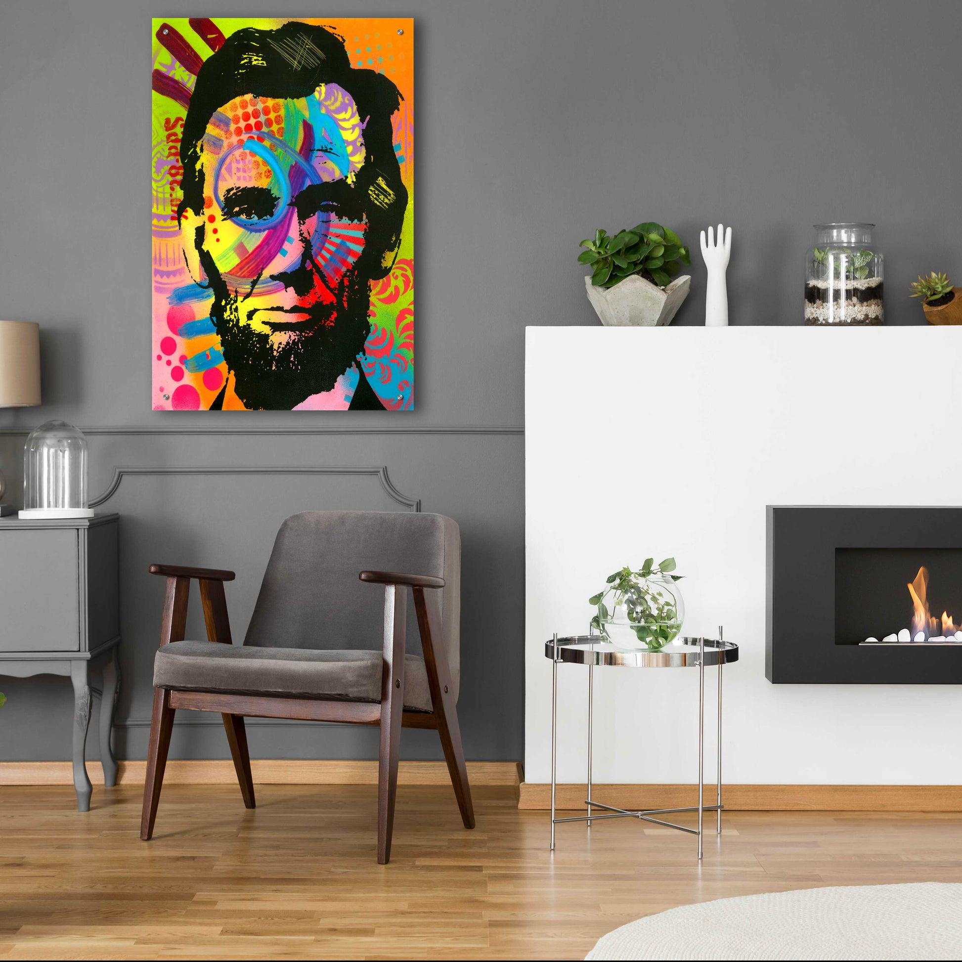 Epic Art 'Abraham Lincoln yeah bro' by Dean Russo, Acrylic Glass Wall Art,24x36