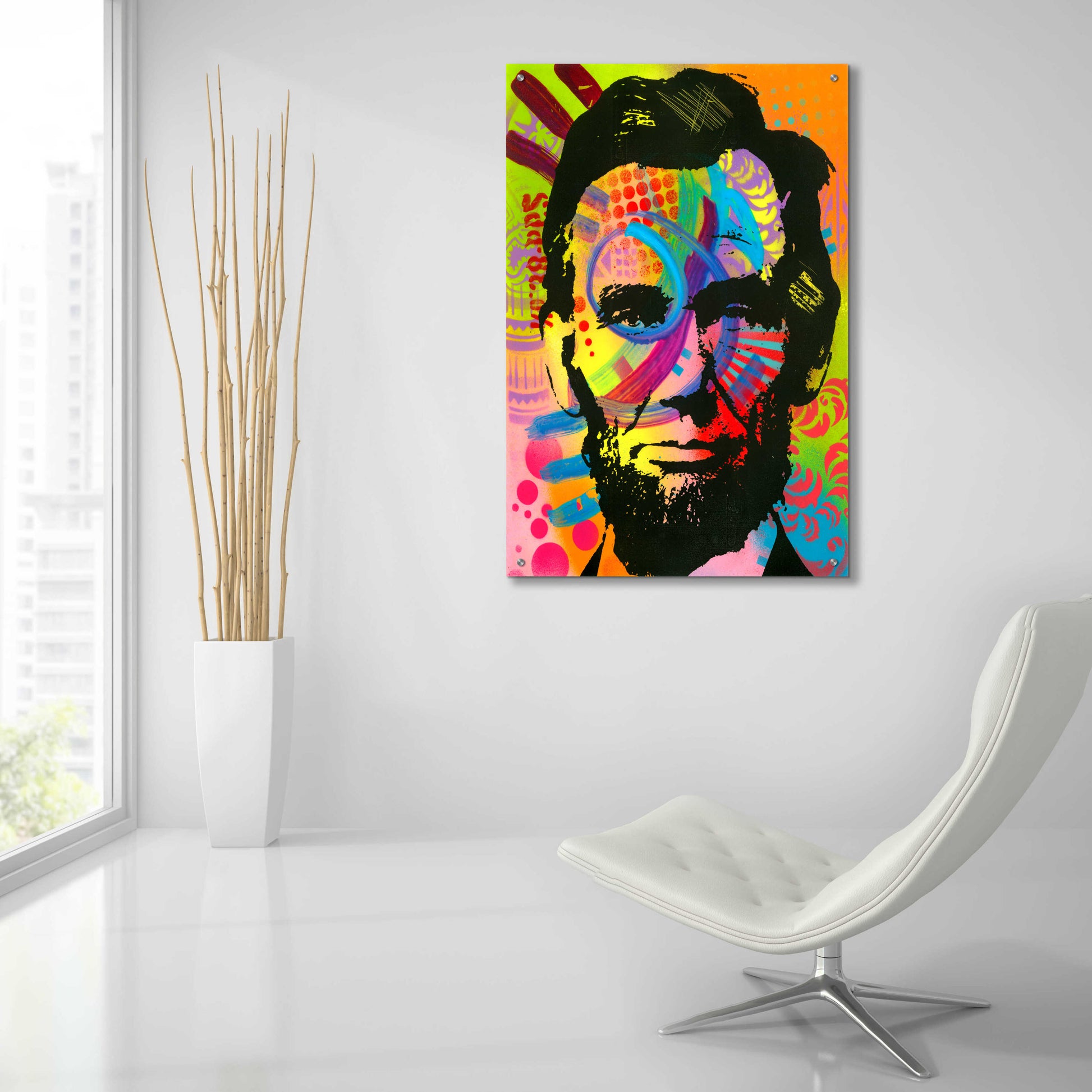 Epic Art 'Abraham Lincoln yeah bro' by Dean Russo, Acrylic Glass Wall Art,24x36