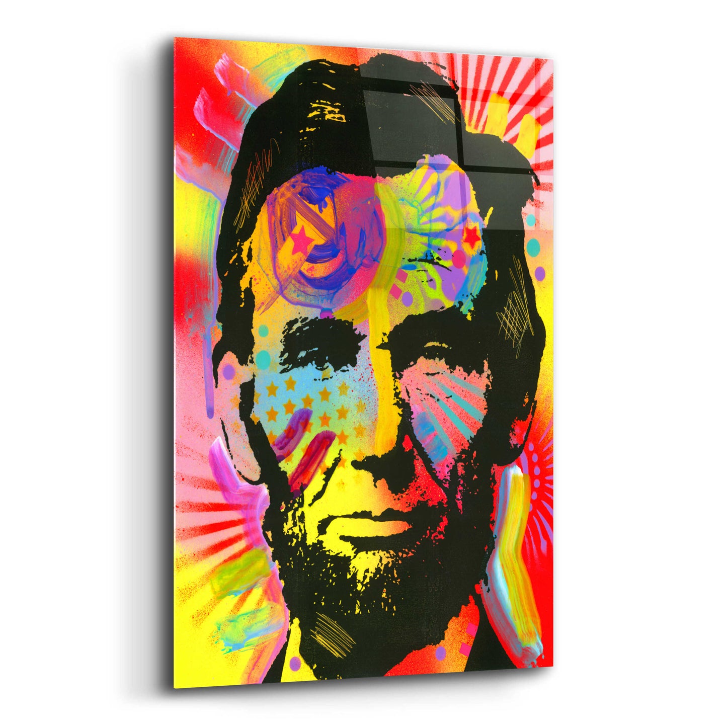 Epic Art 'Lincoln War Paint' by Dean Russo, Acrylic Glass Wall Art,12x16