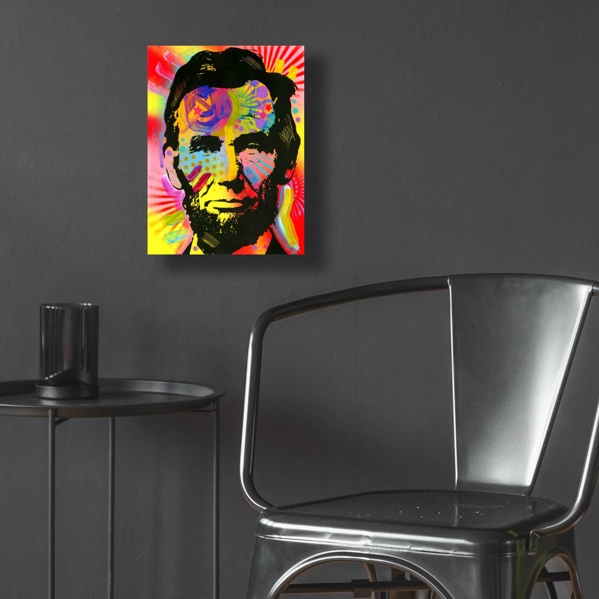 Epic Art 'Lincoln War Paint' by Dean Russo, Acrylic Glass Wall Art,12x16