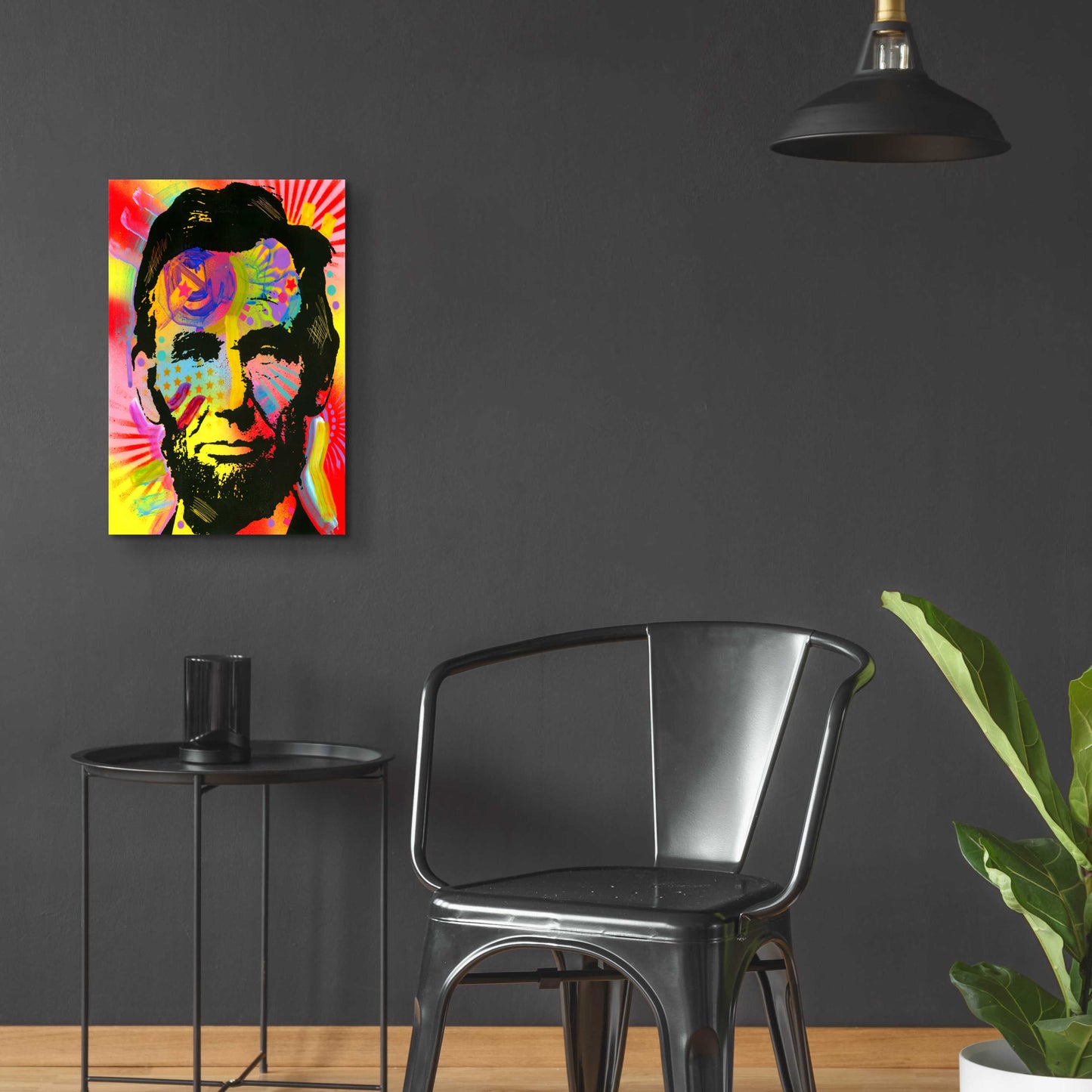 Epic Art 'Lincoln War Paint' by Dean Russo, Acrylic Glass Wall Art,16x24