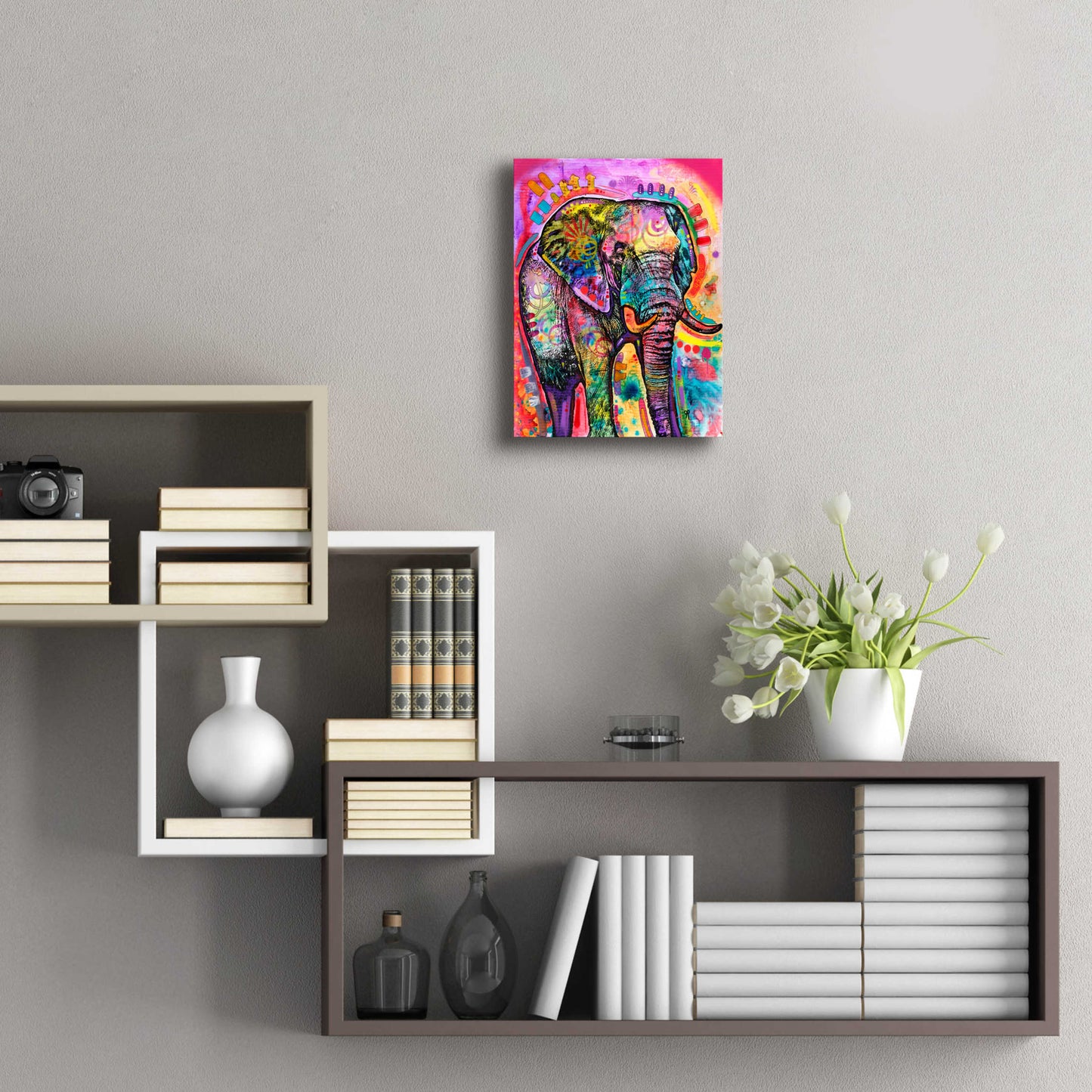 Epic Art 'Elephant in Charge' by Dean Russo, Acrylic Glass Wall Art,12x16