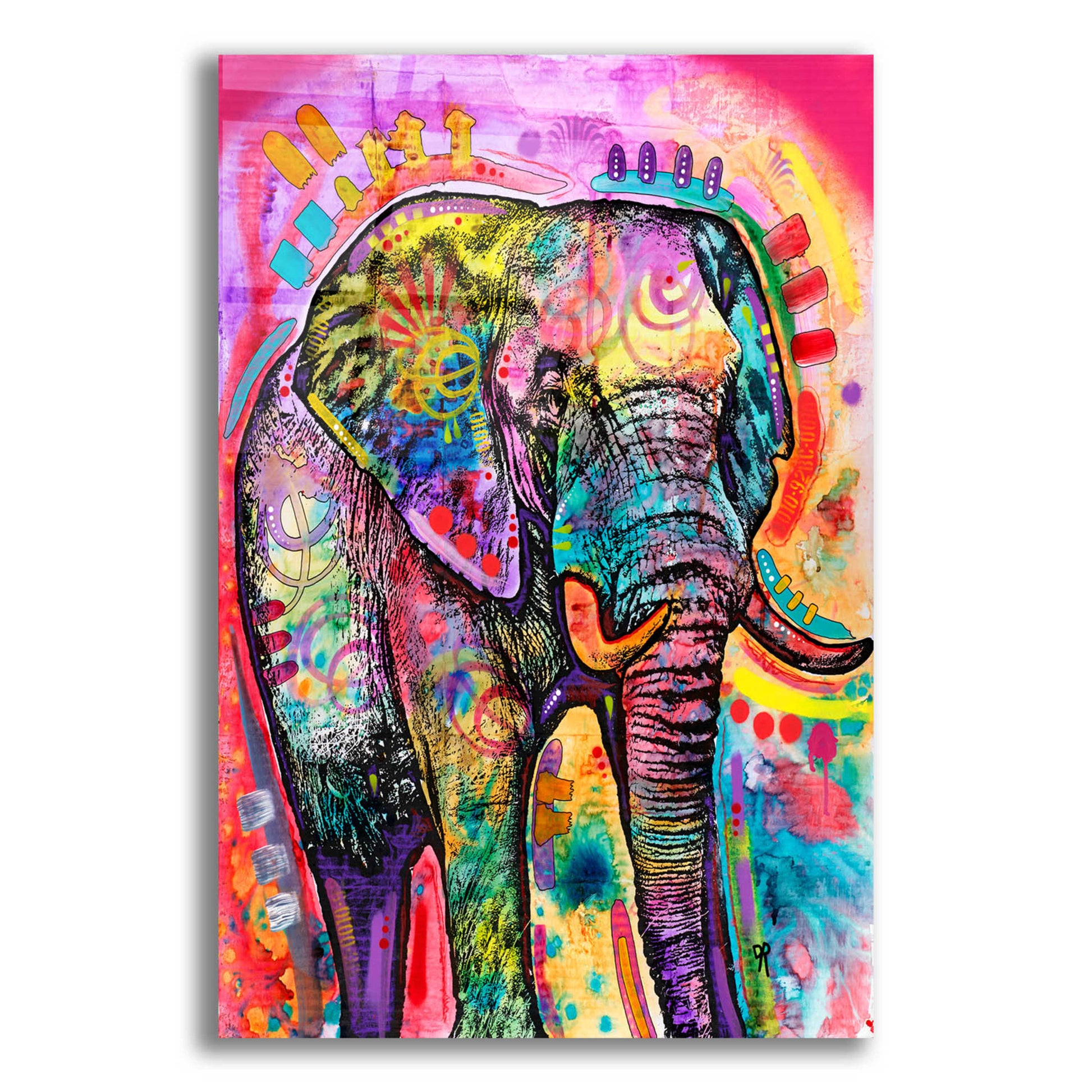 Epic Art 'Elephant in Charge' by Dean Russo, Acrylic Glass Wall Art,12x16