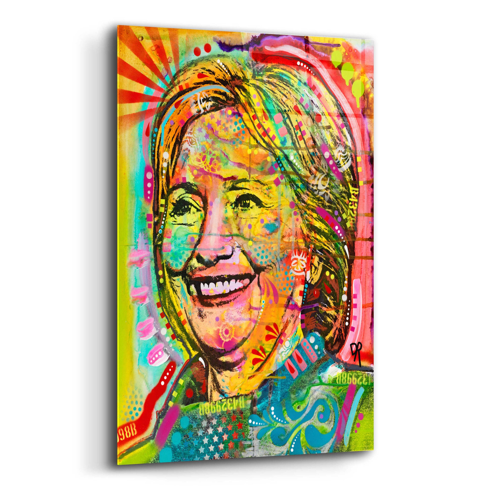 Epic Art 'Hillary' by Dean Russo, Acrylic Glass Wall Art,12x16