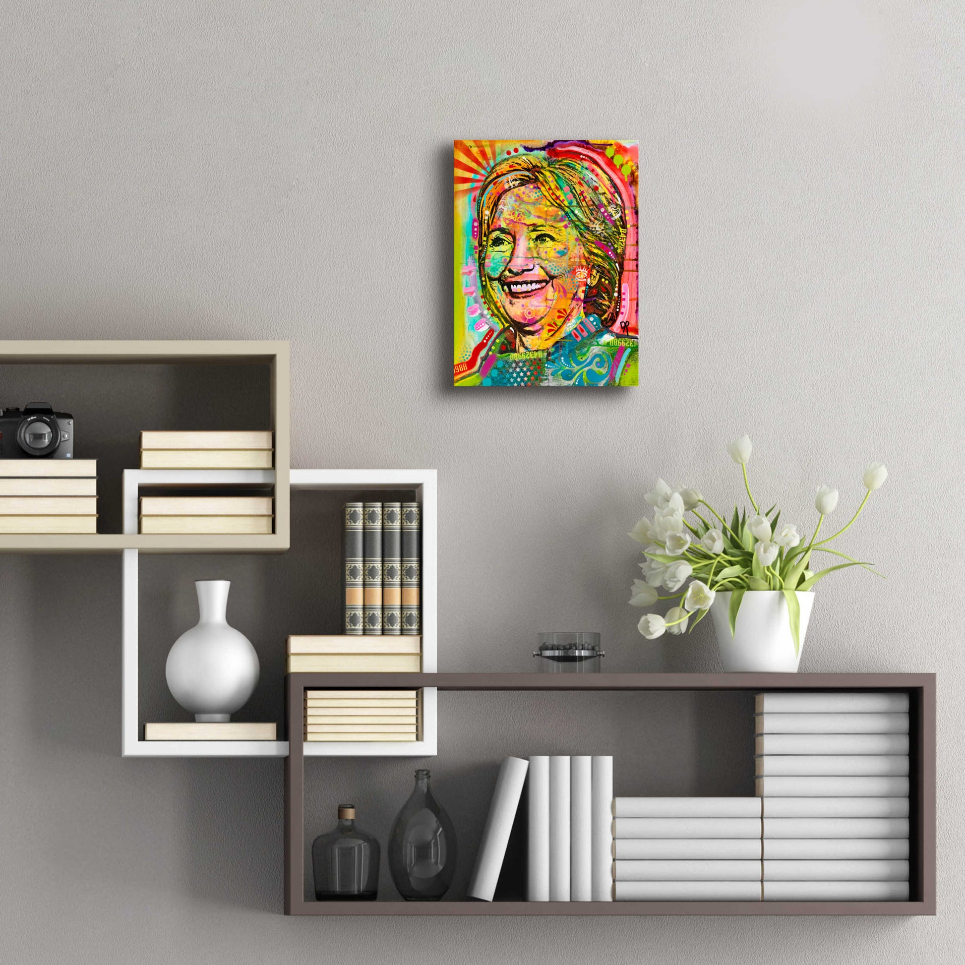 Epic Art 'Hillary' by Dean Russo, Acrylic Glass Wall Art,12x16