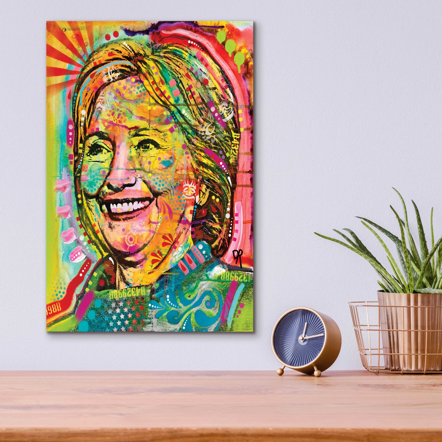 Epic Art 'Hillary' by Dean Russo, Acrylic Glass Wall Art,12x16