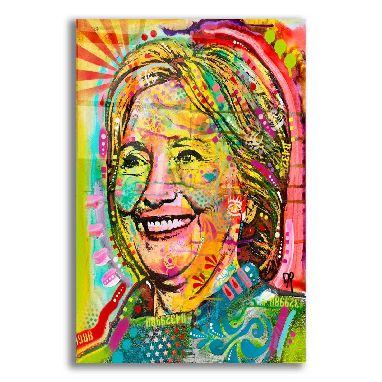 Epic Art 'Hillary' by Dean Russo, Acrylic Glass Wall Art,12x16