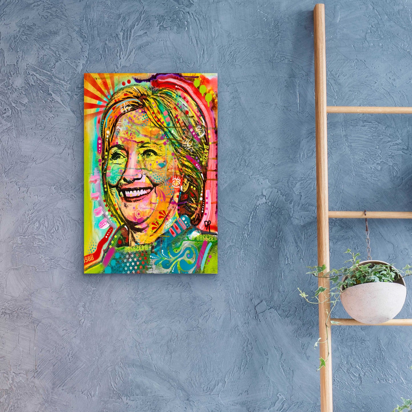 Epic Art 'Hillary' by Dean Russo, Acrylic Glass Wall Art,16x24