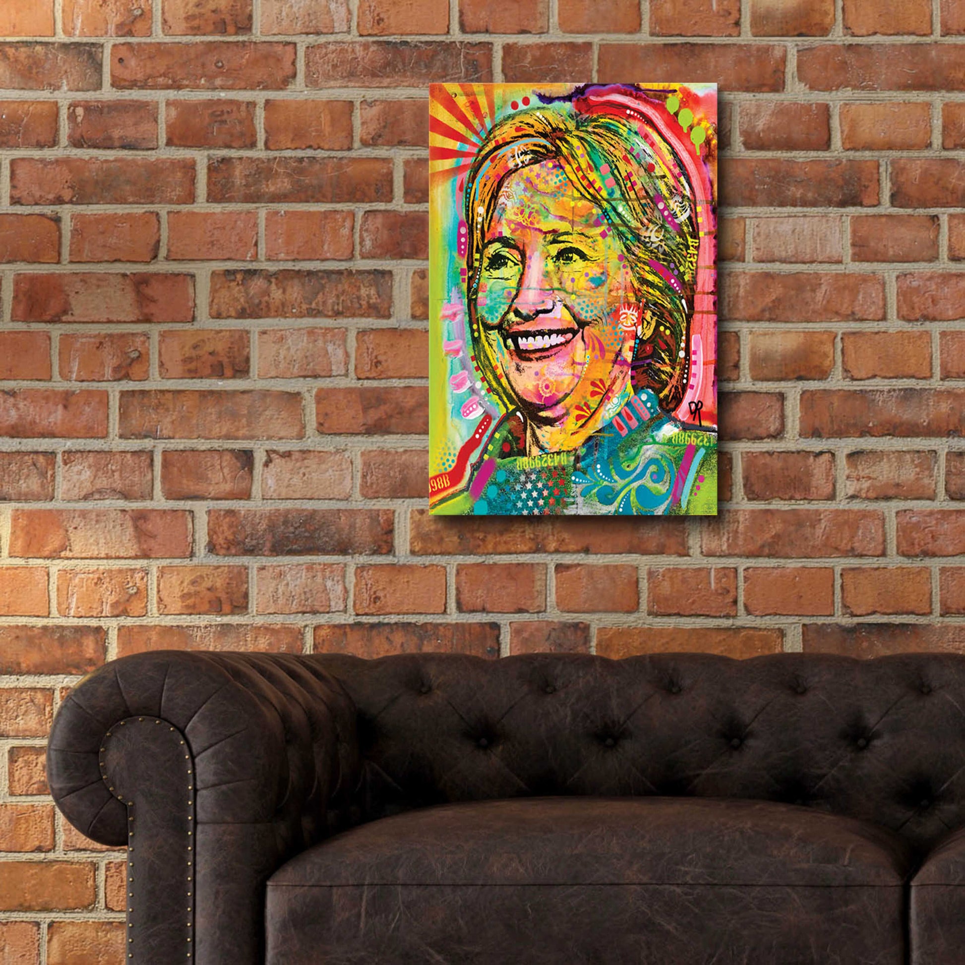 Epic Art 'Hillary' by Dean Russo, Acrylic Glass Wall Art,16x24