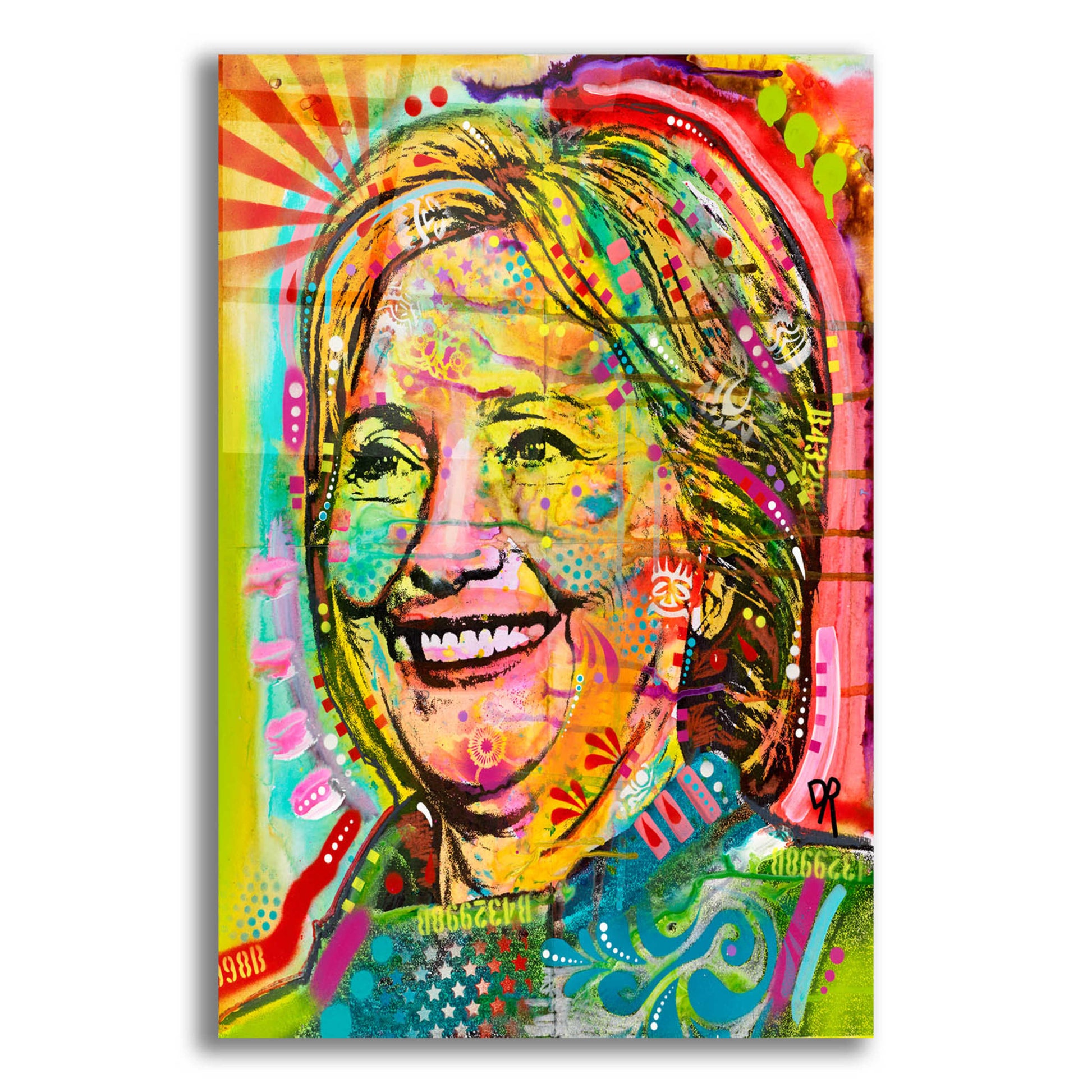 Epic Art 'Hillary' by Dean Russo, Acrylic Glass Wall Art,16x24