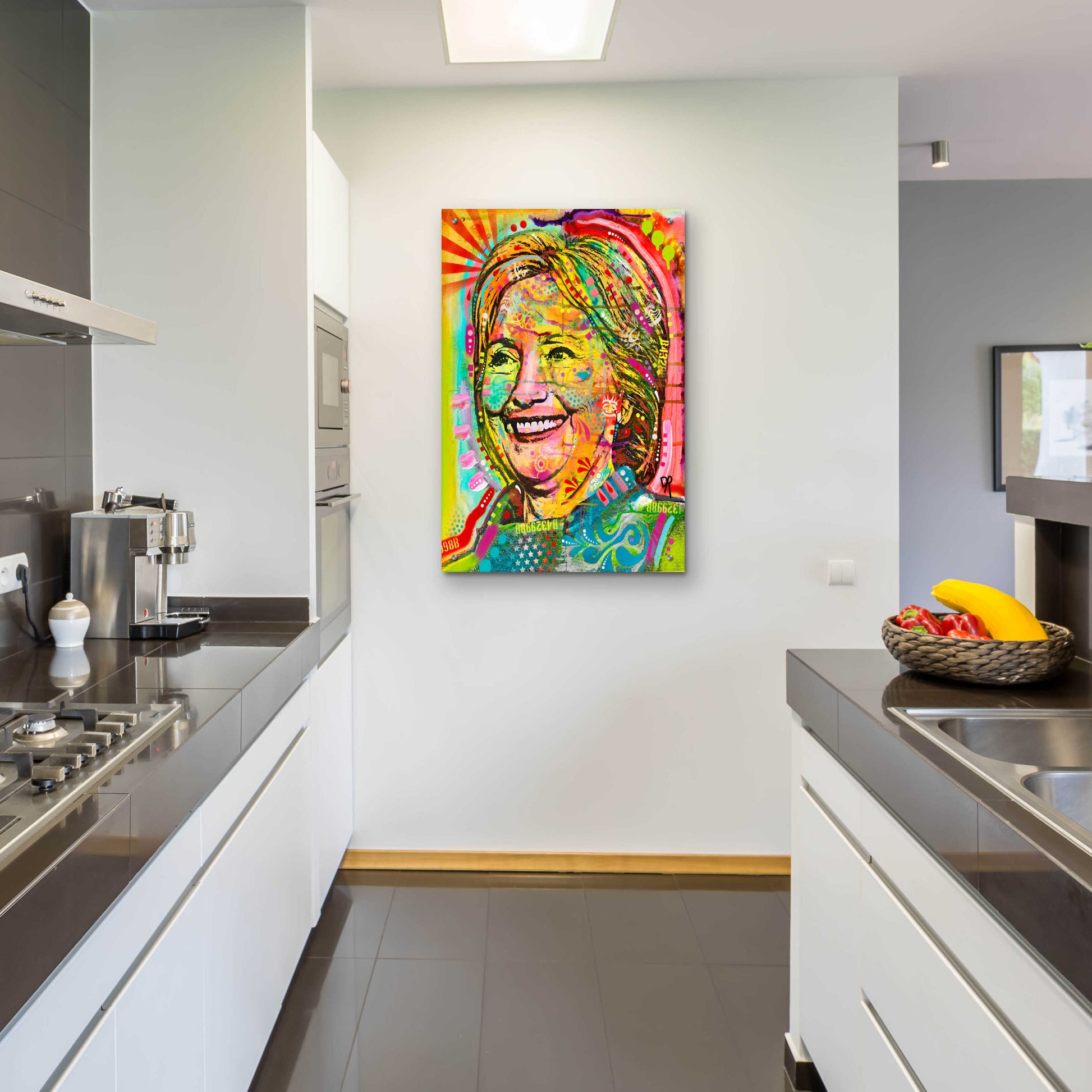 Epic Art 'Hillary' by Dean Russo, Acrylic Glass Wall Art,24x36