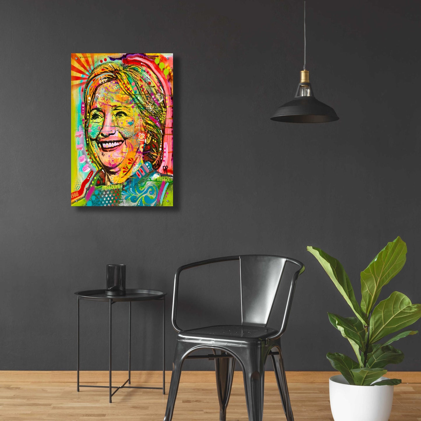 Epic Art 'Hillary' by Dean Russo, Acrylic Glass Wall Art,24x36