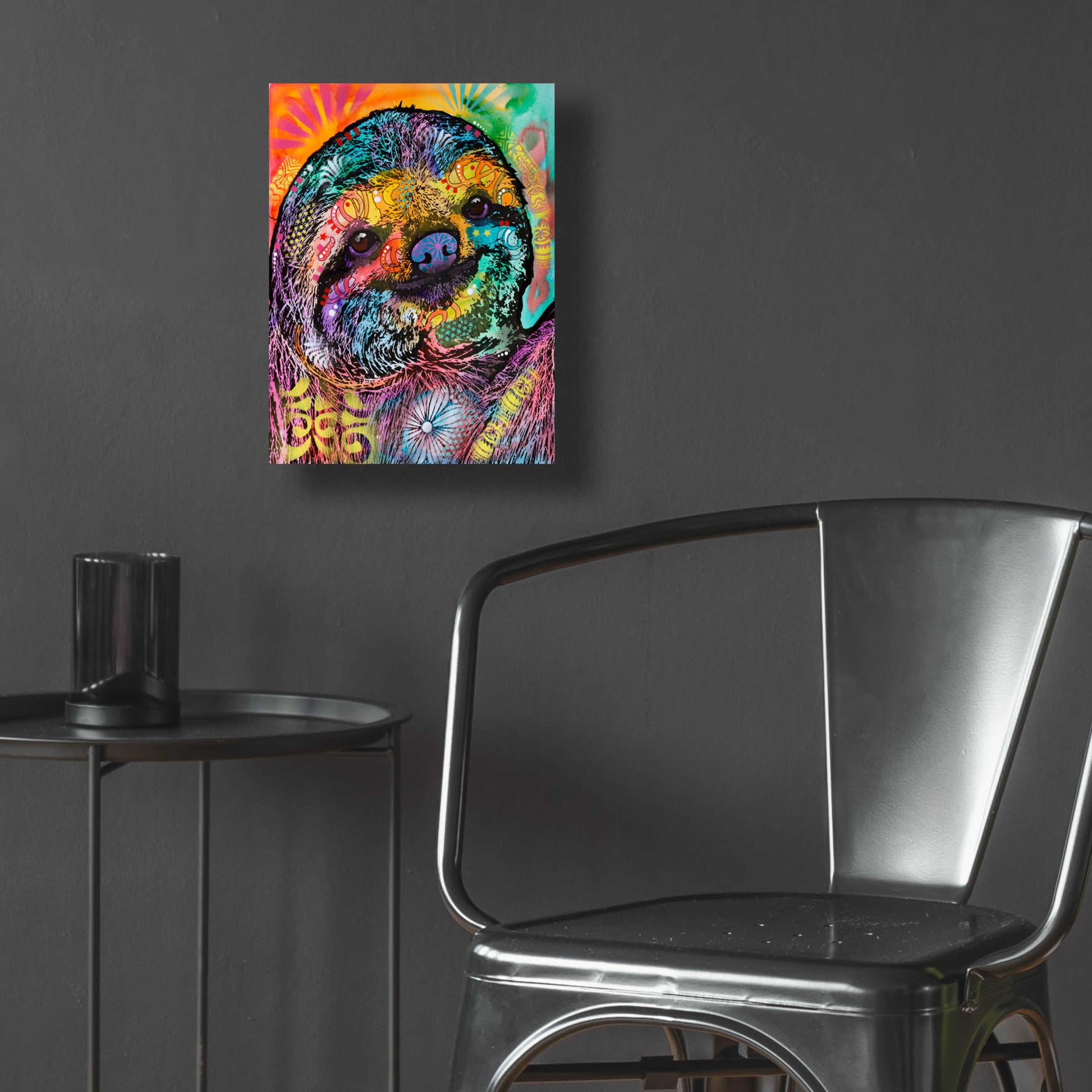 Epic Art 'Sloth Smile' by Dean Russo, Acrylic Glass Wall Art,12x16