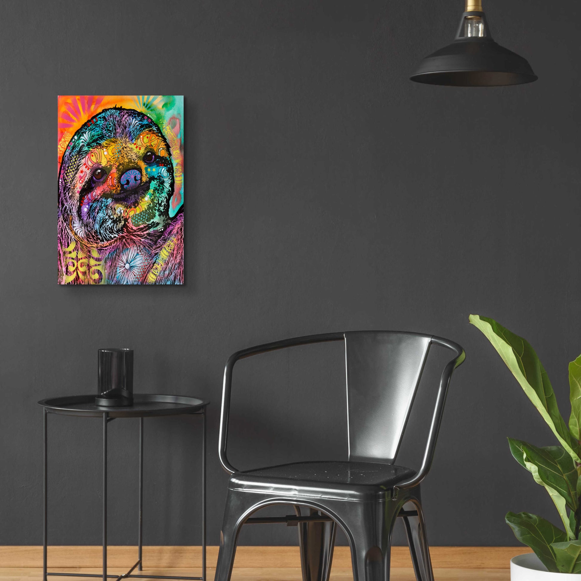 Epic Art 'Sloth Smile' by Dean Russo, Acrylic Glass Wall Art,16x24