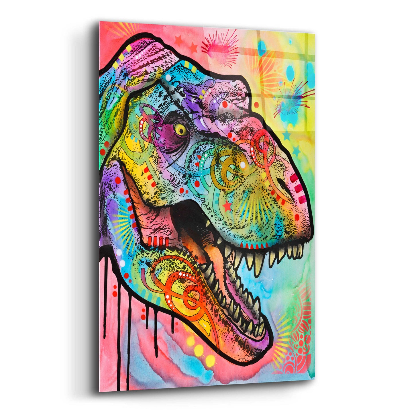 Epic Art 'T Rex 1' by Dean Russo, Acrylic Glass Wall Art,12x16