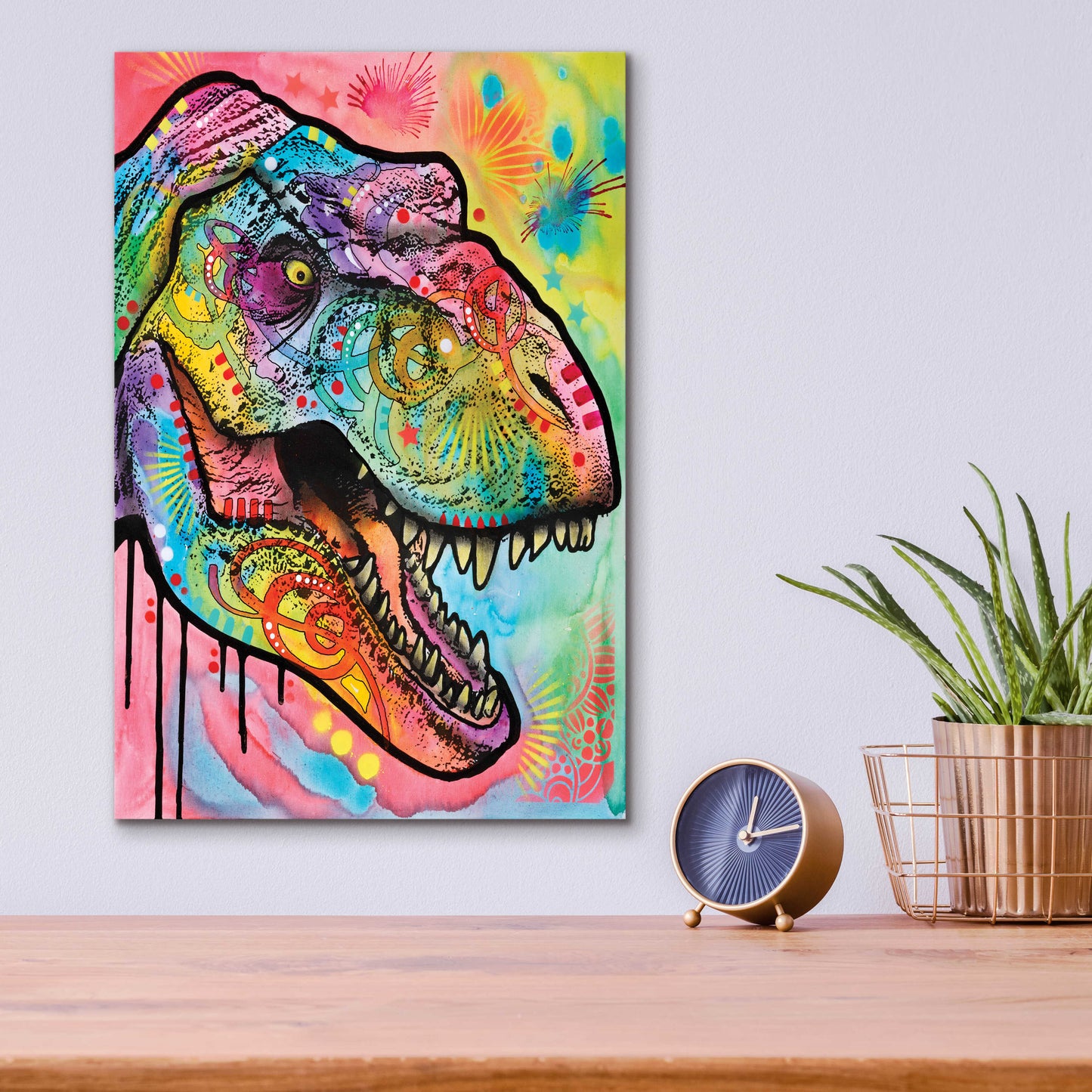 Epic Art 'T Rex 1' by Dean Russo, Acrylic Glass Wall Art,12x16