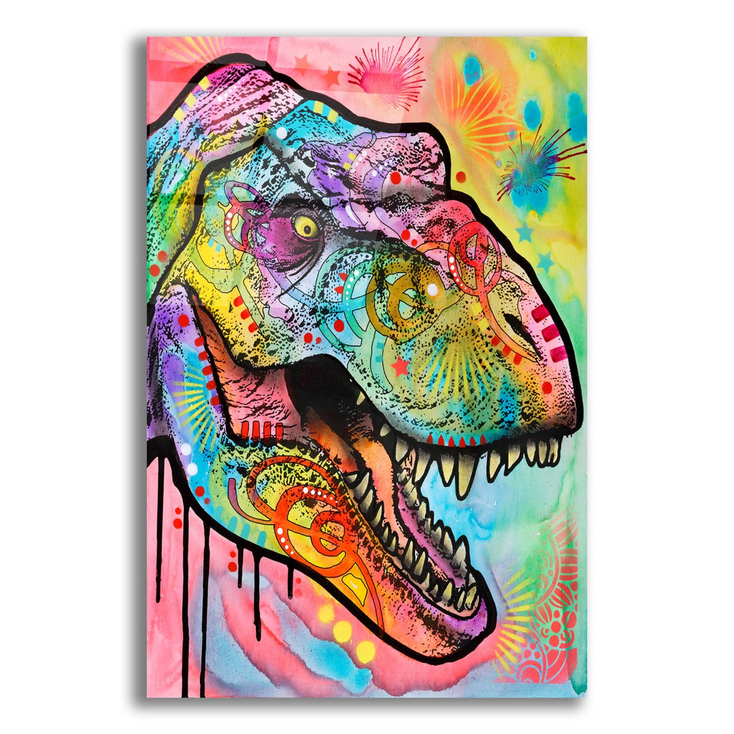 Epic Art 'T Rex 1' by Dean Russo, Acrylic Glass Wall Art,12x16