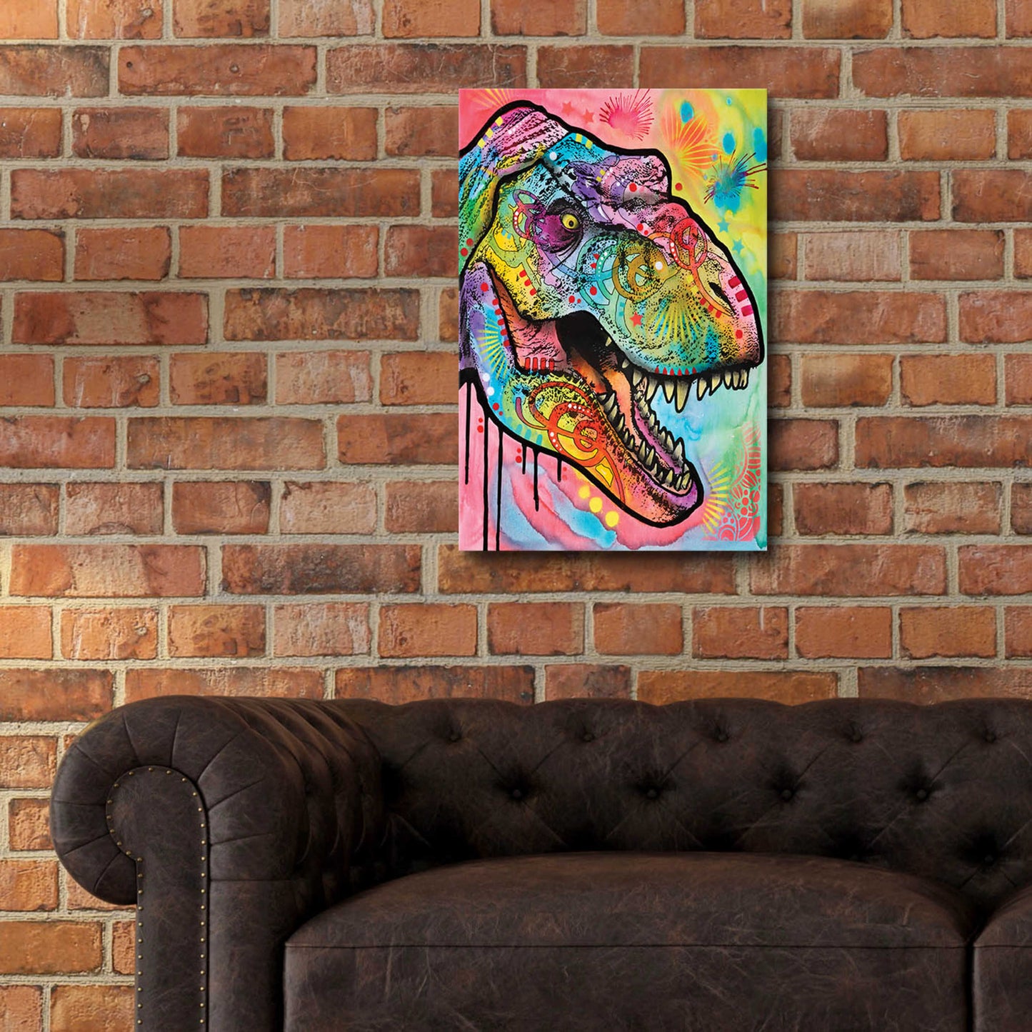 Epic Art 'T Rex 1' by Dean Russo, Acrylic Glass Wall Art,16x24