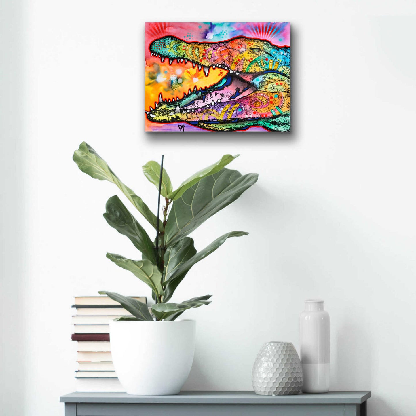 Epic Art 'Alligator' by Dean Russo, Acrylic Glass Wall Art,16x12