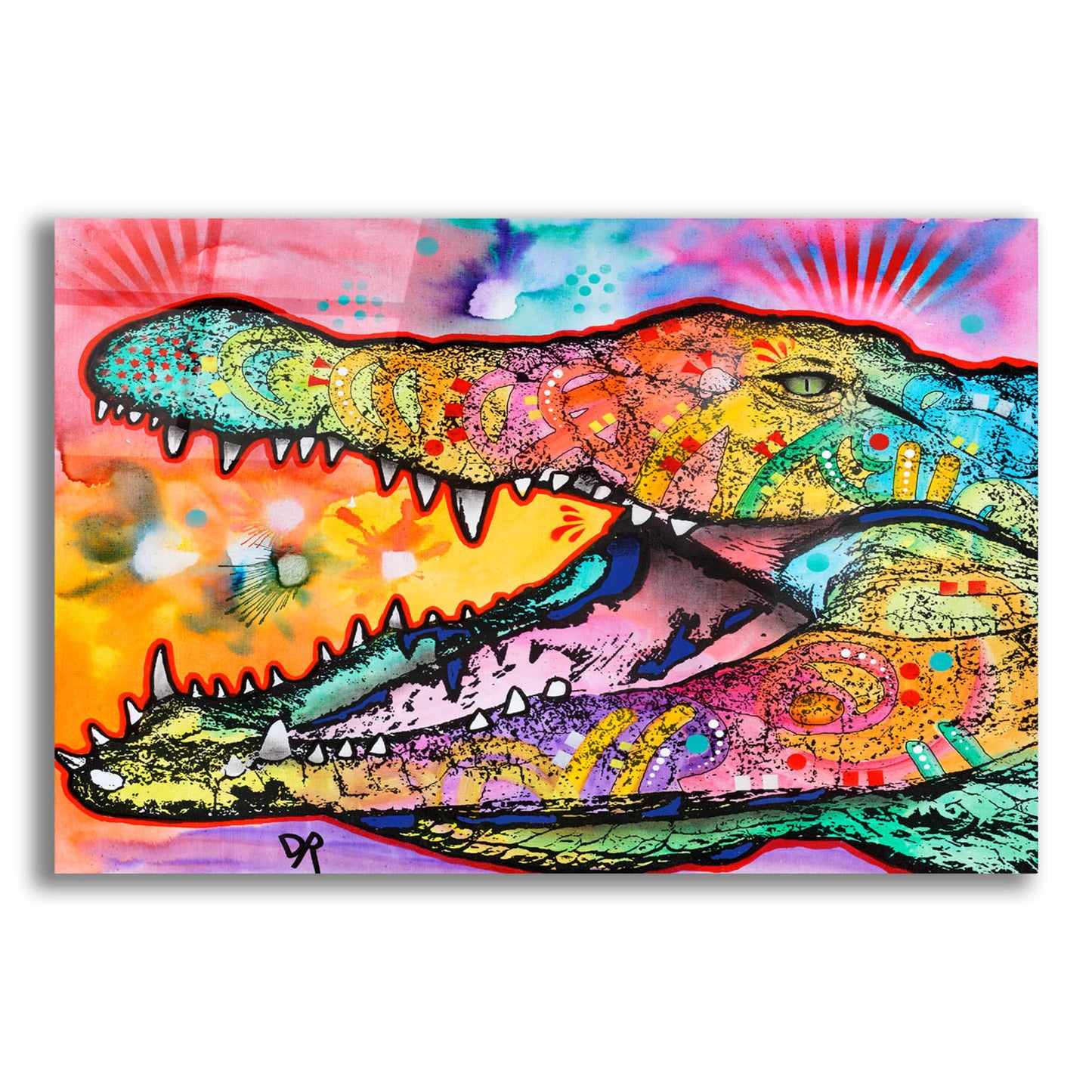 Epic Art 'Alligator' by Dean Russo, Acrylic Glass Wall Art,16x12