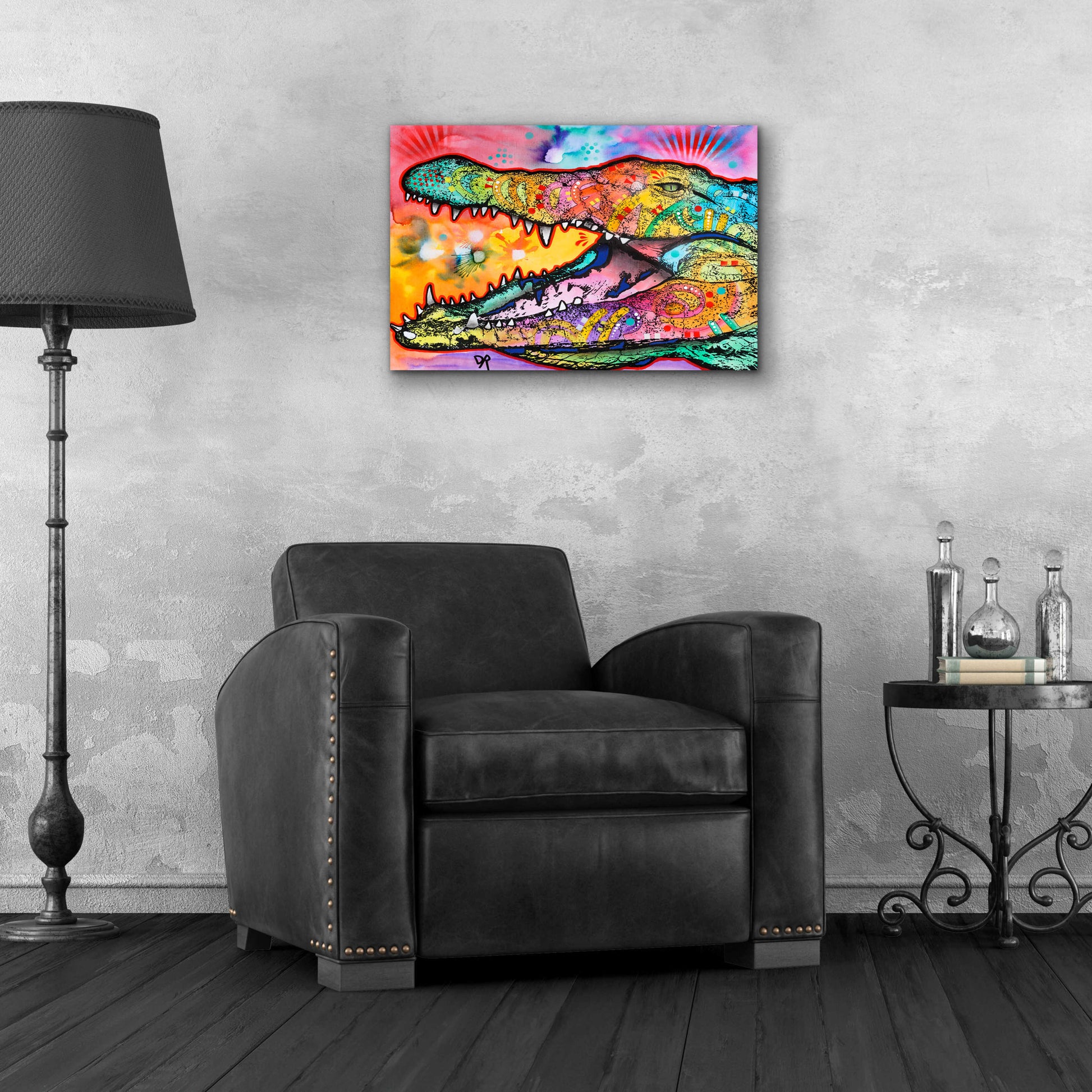 Epic Art 'Alligator' by Dean Russo, Acrylic Glass Wall Art,24x16