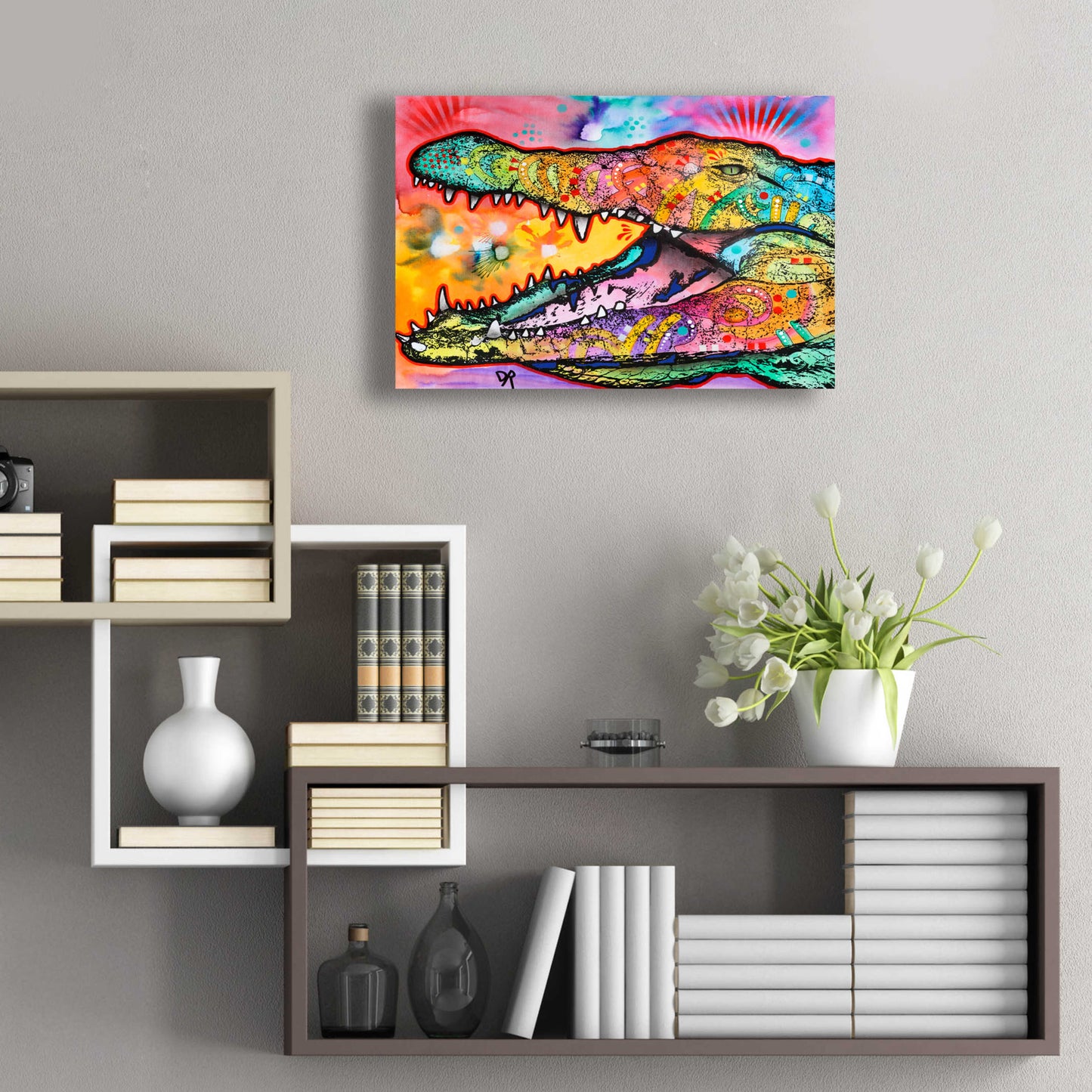 Epic Art 'Alligator' by Dean Russo, Acrylic Glass Wall Art,24x16