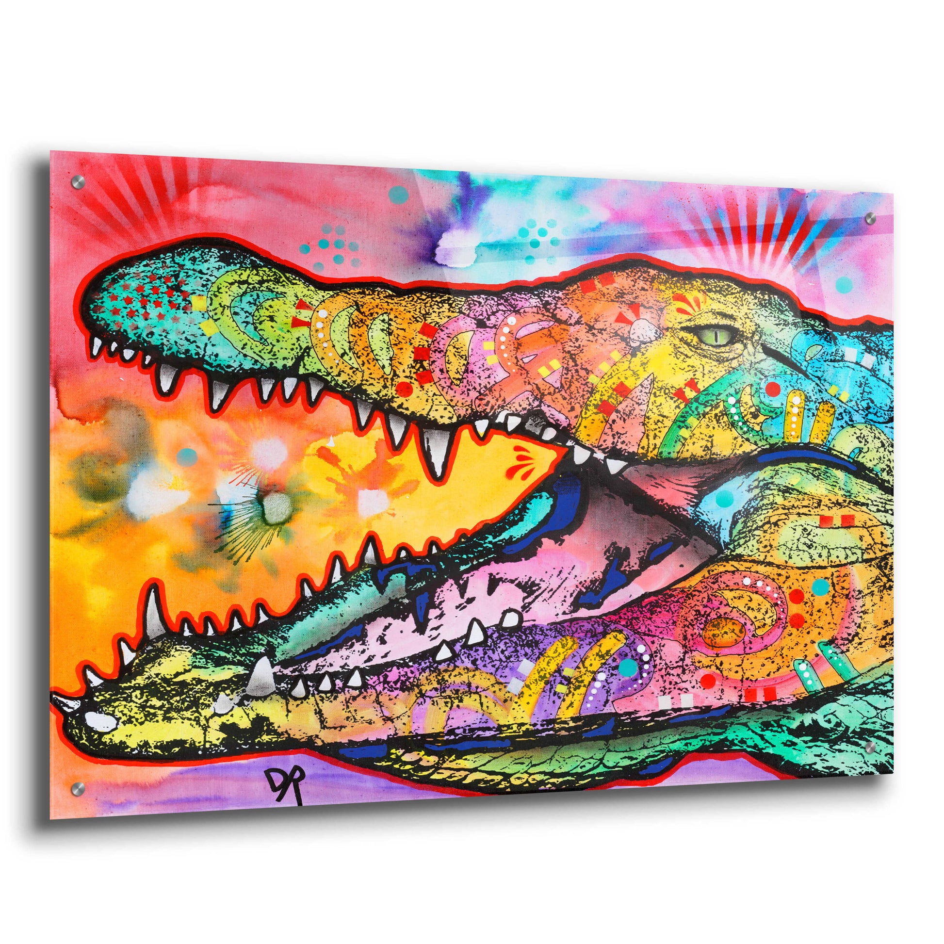 Epic Art 'Alligator' by Dean Russo, Acrylic Glass Wall Art,36x24