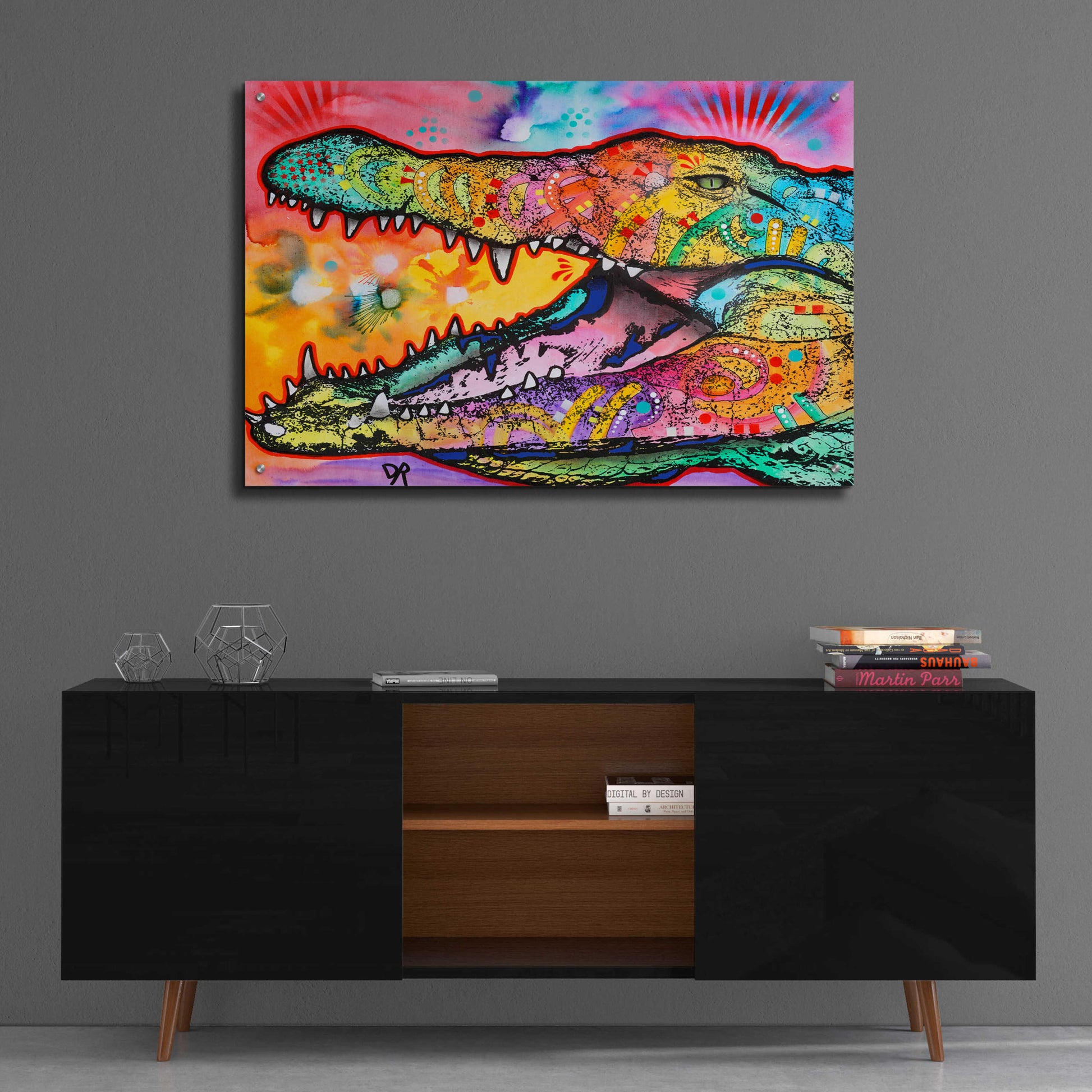 Epic Art 'Alligator' by Dean Russo, Acrylic Glass Wall Art,36x24