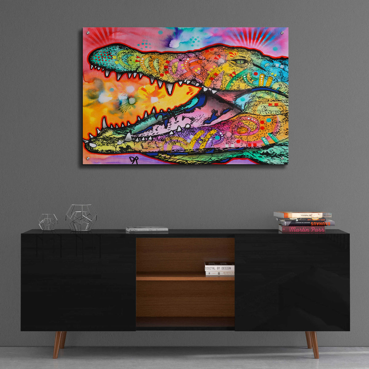 Epic Art 'Alligator' by Dean Russo, Acrylic Glass Wall Art,36x24