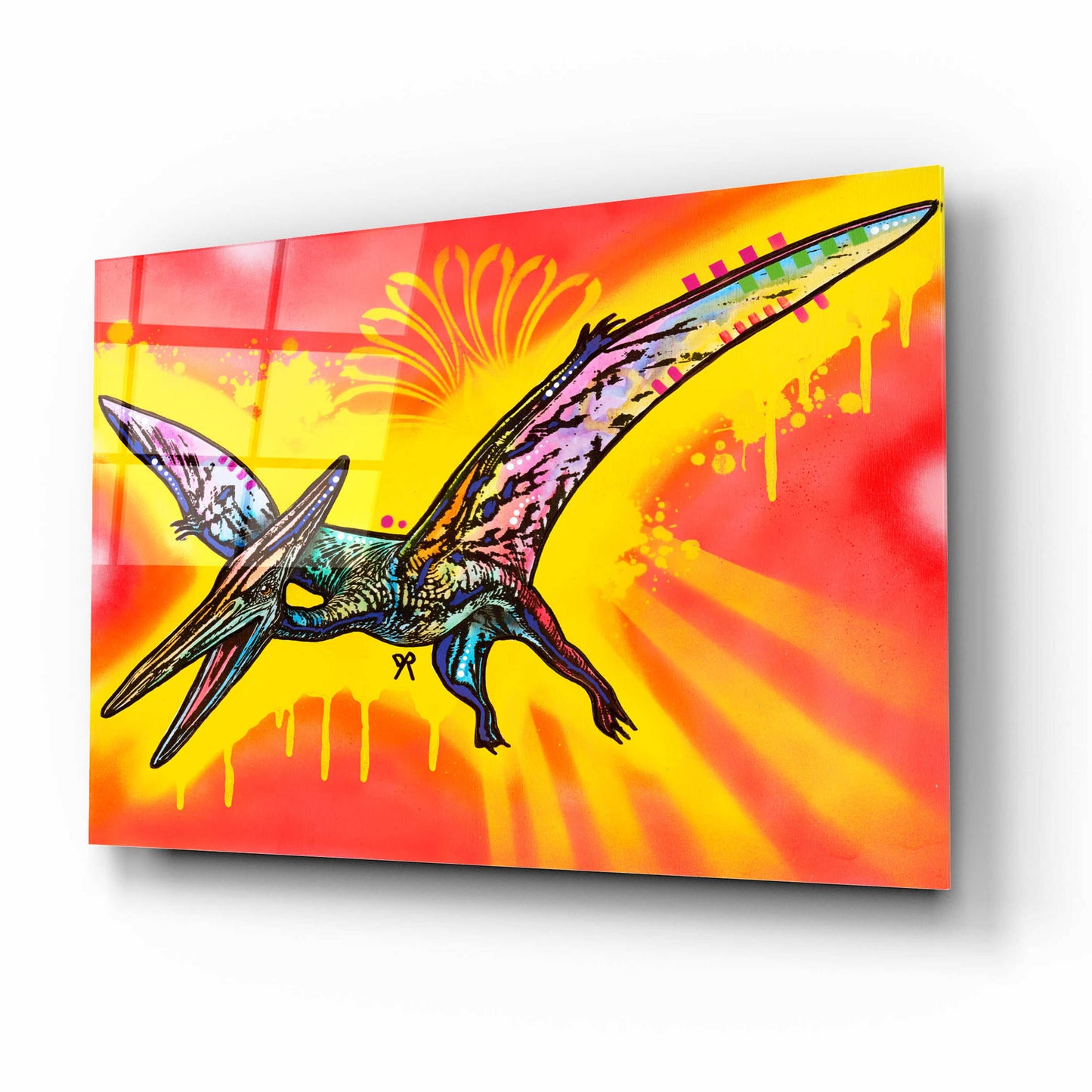 Epic Art 'Pterodactyl' by Dean Russo, Acrylic Glass Wall Art,16x12