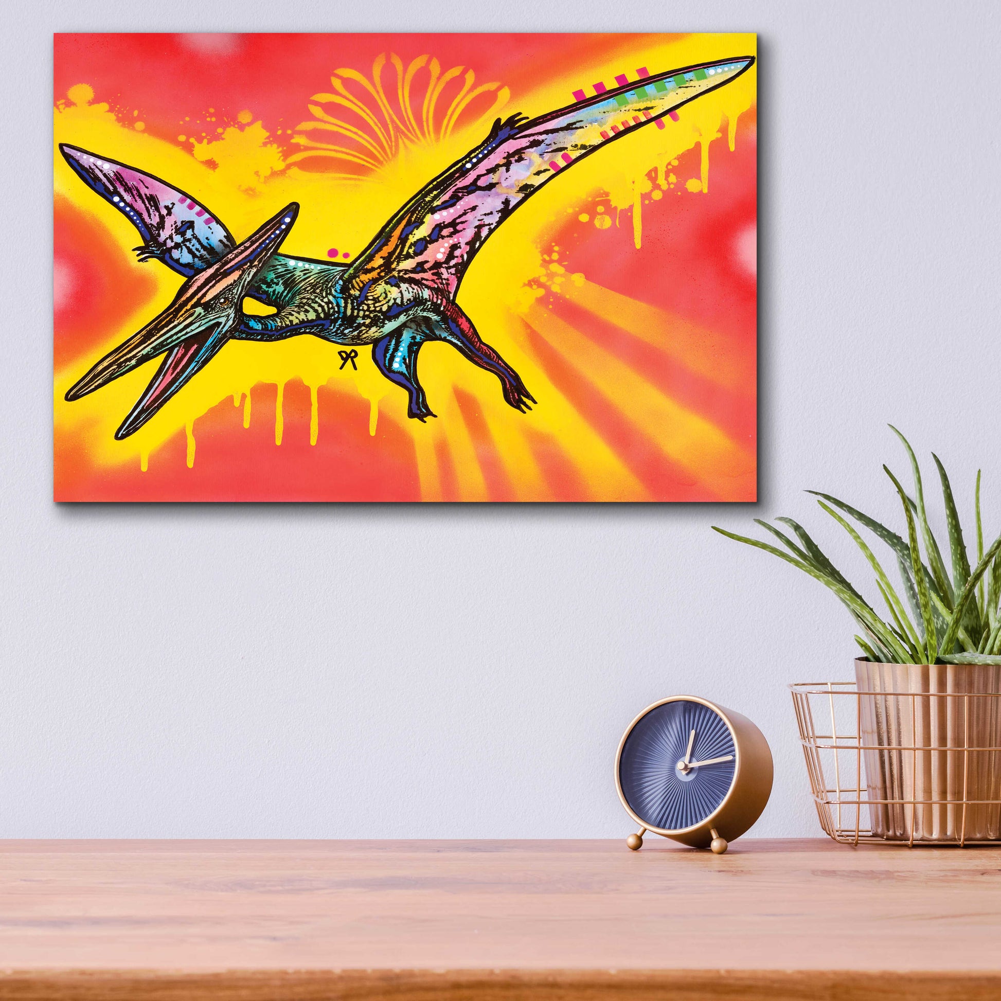 Epic Art 'Pterodactyl' by Dean Russo, Acrylic Glass Wall Art,16x12