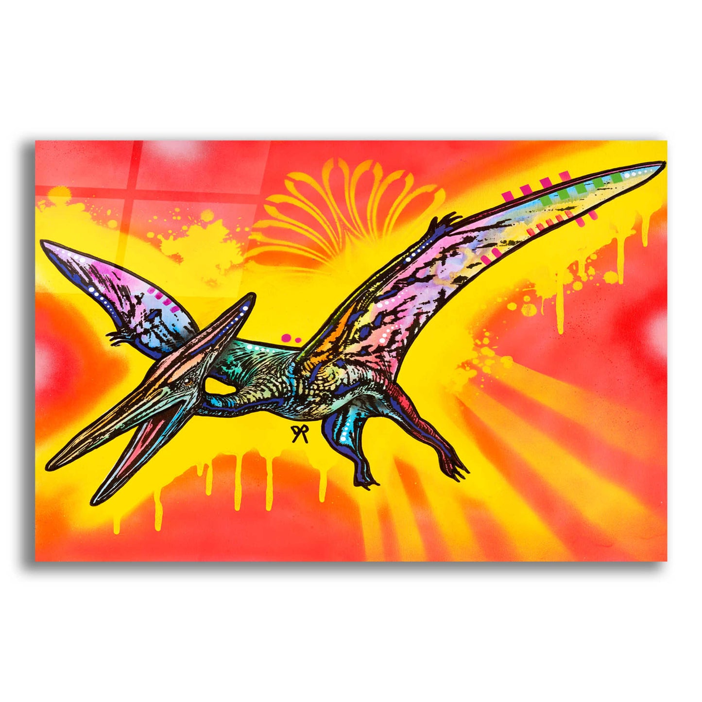 Epic Art 'Pterodactyl' by Dean Russo, Acrylic Glass Wall Art,16x12