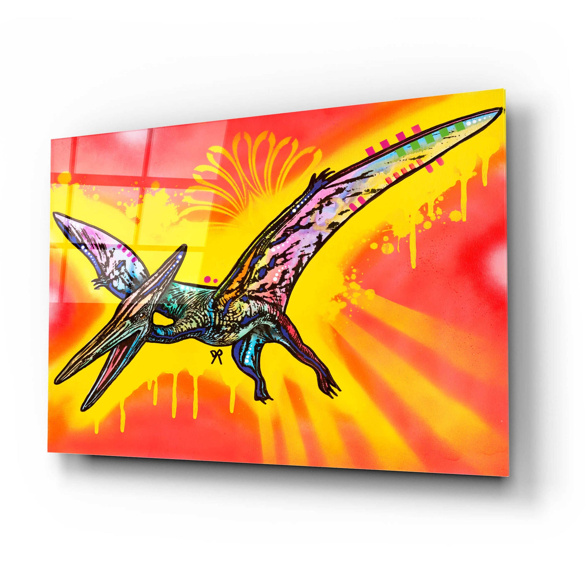 Epic Art 'Pterodactyl' by Dean Russo, Acrylic Glass Wall Art,24x16