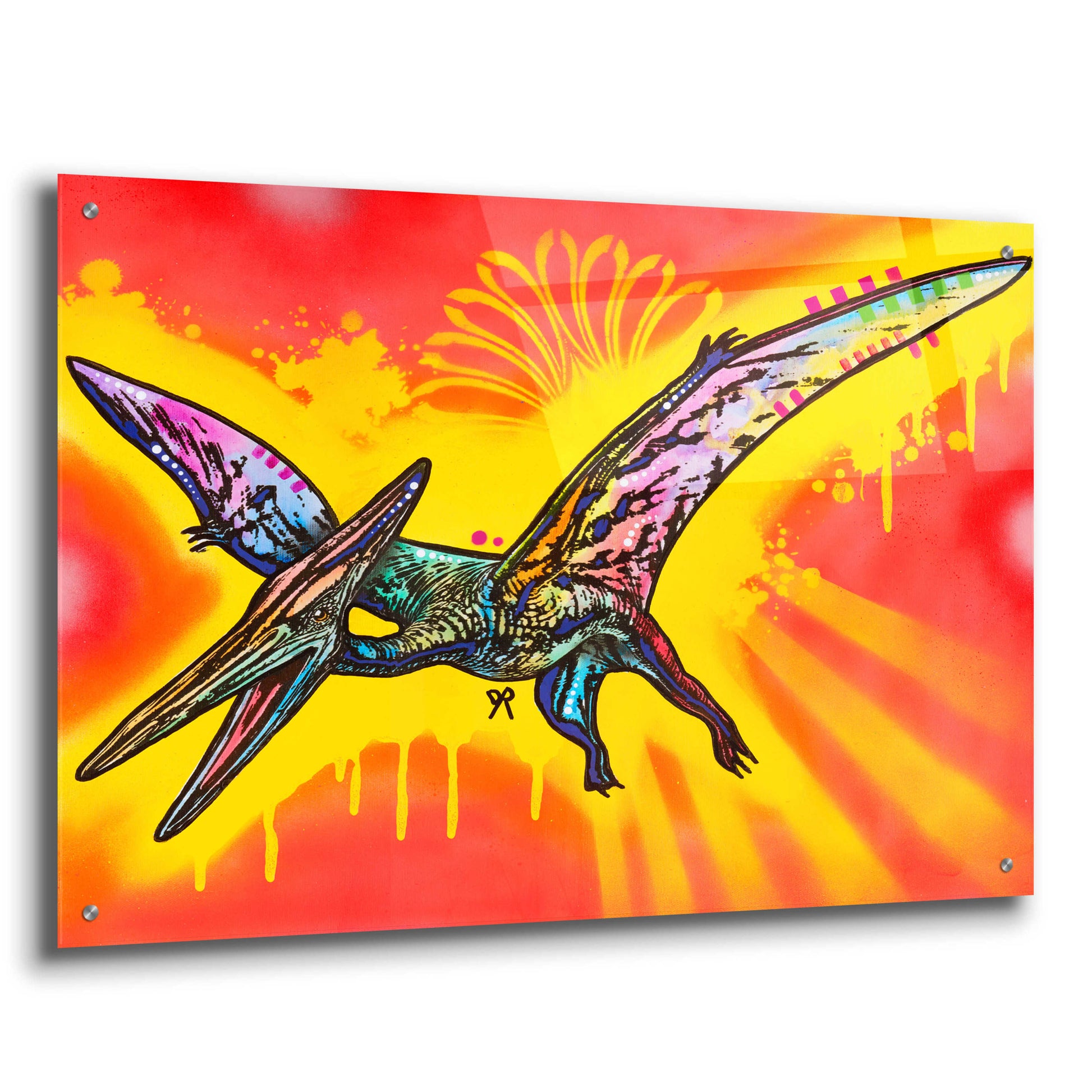 Epic Art 'Pterodactyl' by Dean Russo, Acrylic Glass Wall Art,36x24