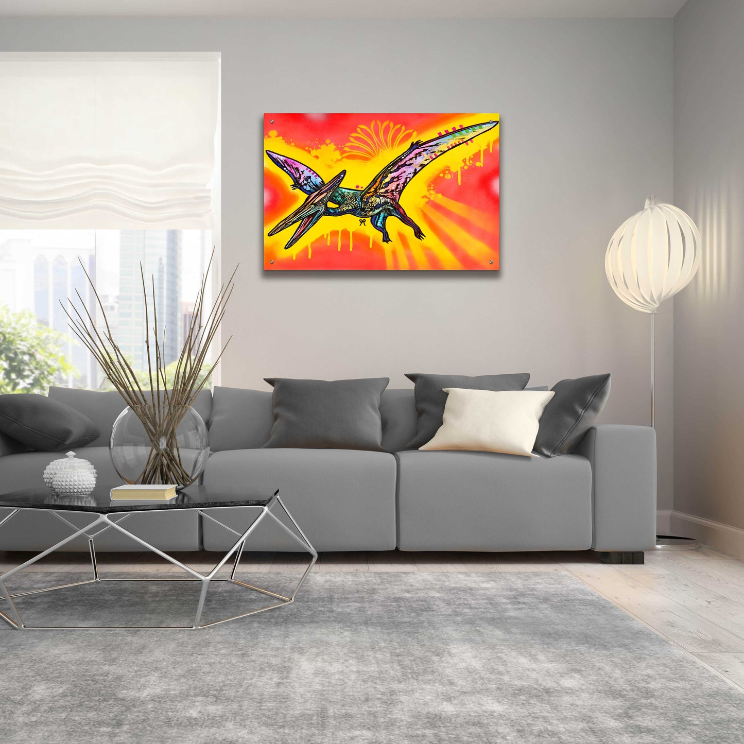 Epic Art 'Pterodactyl' by Dean Russo, Acrylic Glass Wall Art,36x24