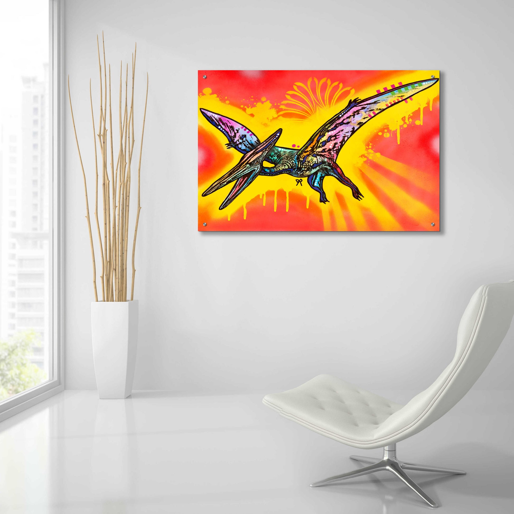 Epic Art 'Pterodactyl' by Dean Russo, Acrylic Glass Wall Art,36x24