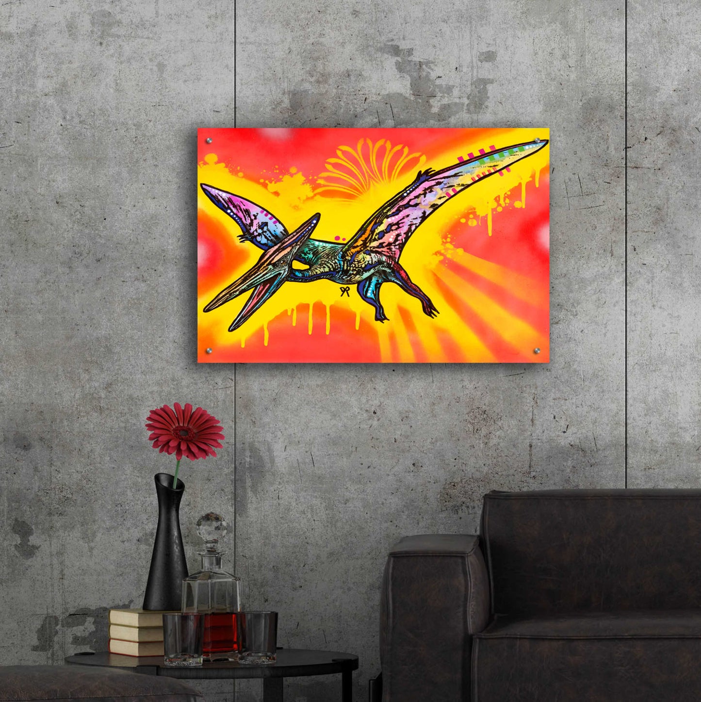 Epic Art 'Pterodactyl' by Dean Russo, Acrylic Glass Wall Art,36x24