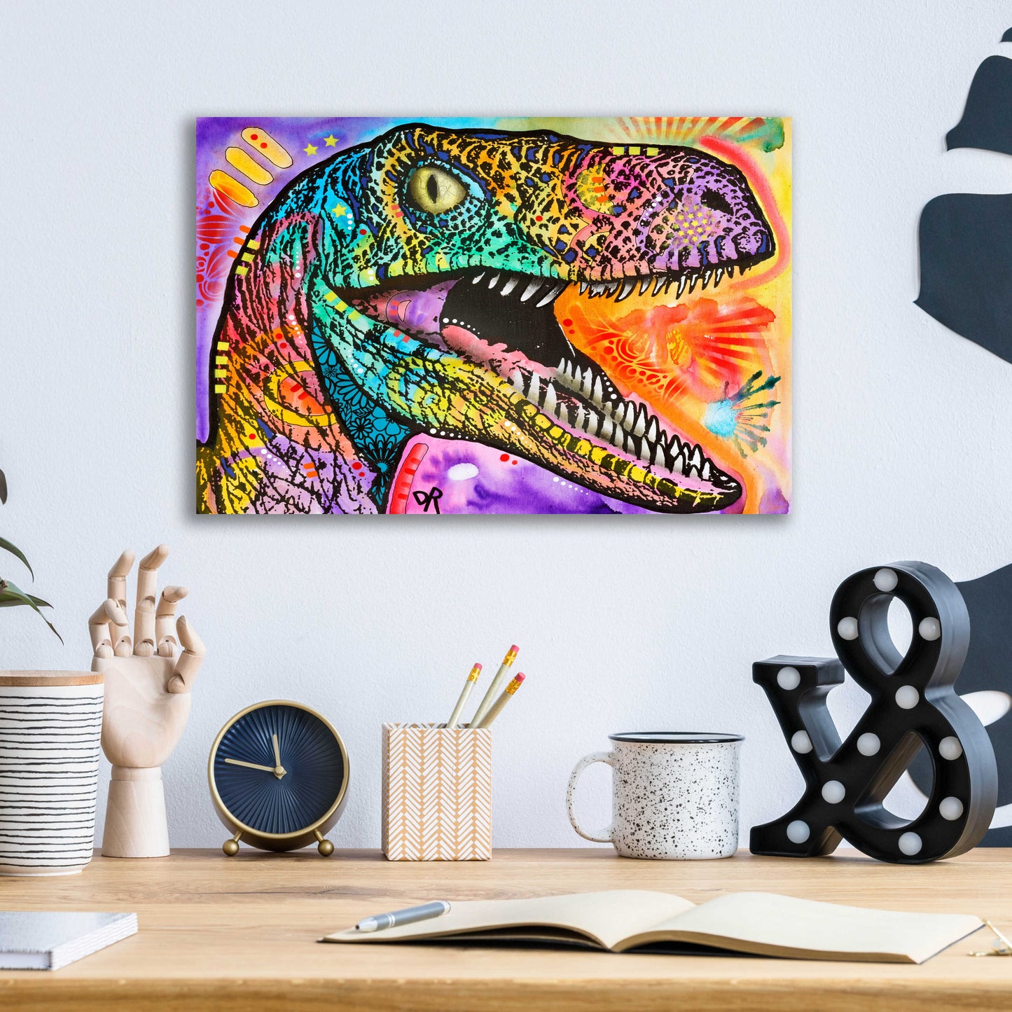 Epic Art 'Raptor' by Dean Russo, Acrylic Glass Wall Art,16x12