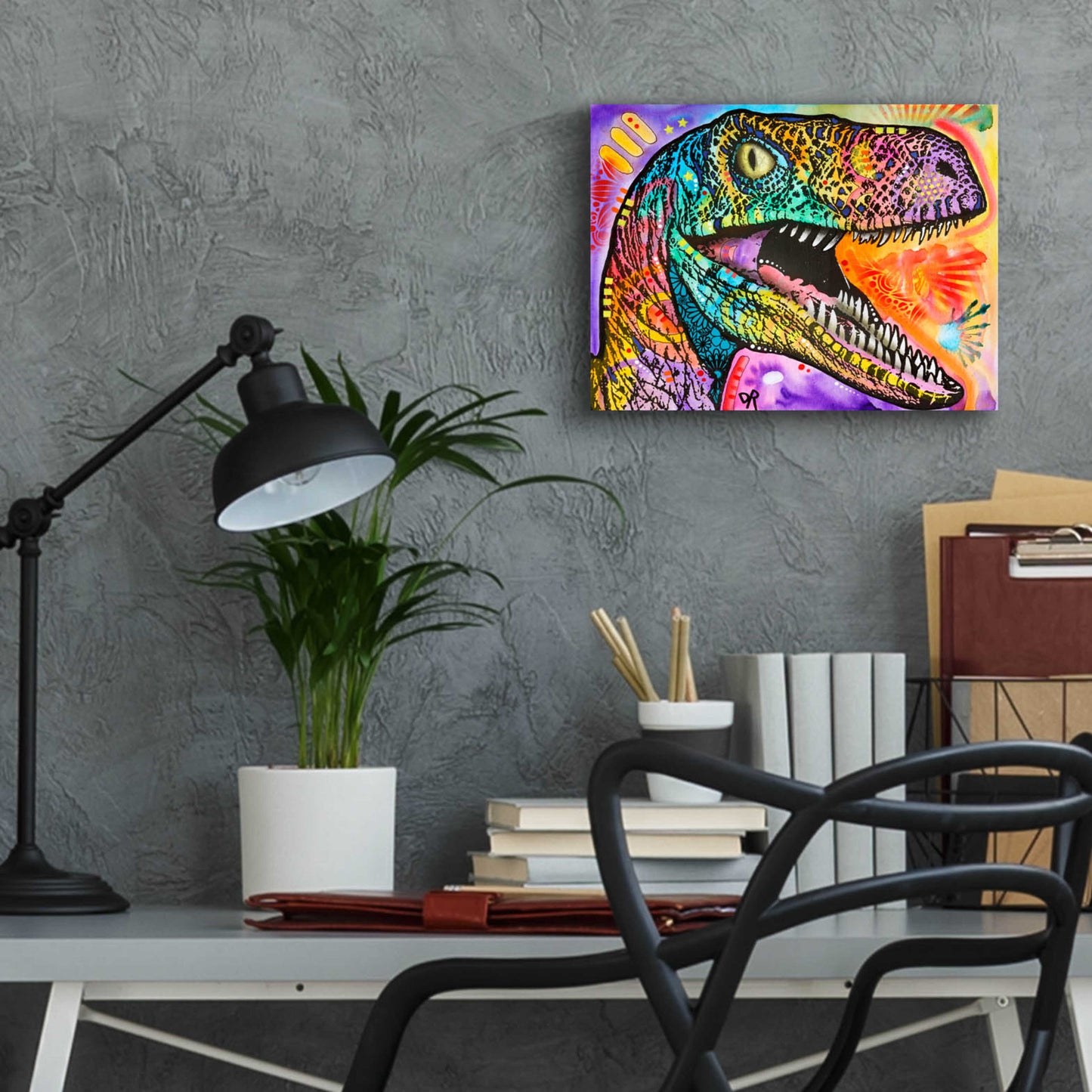 Epic Art 'Raptor' by Dean Russo, Acrylic Glass Wall Art,16x12