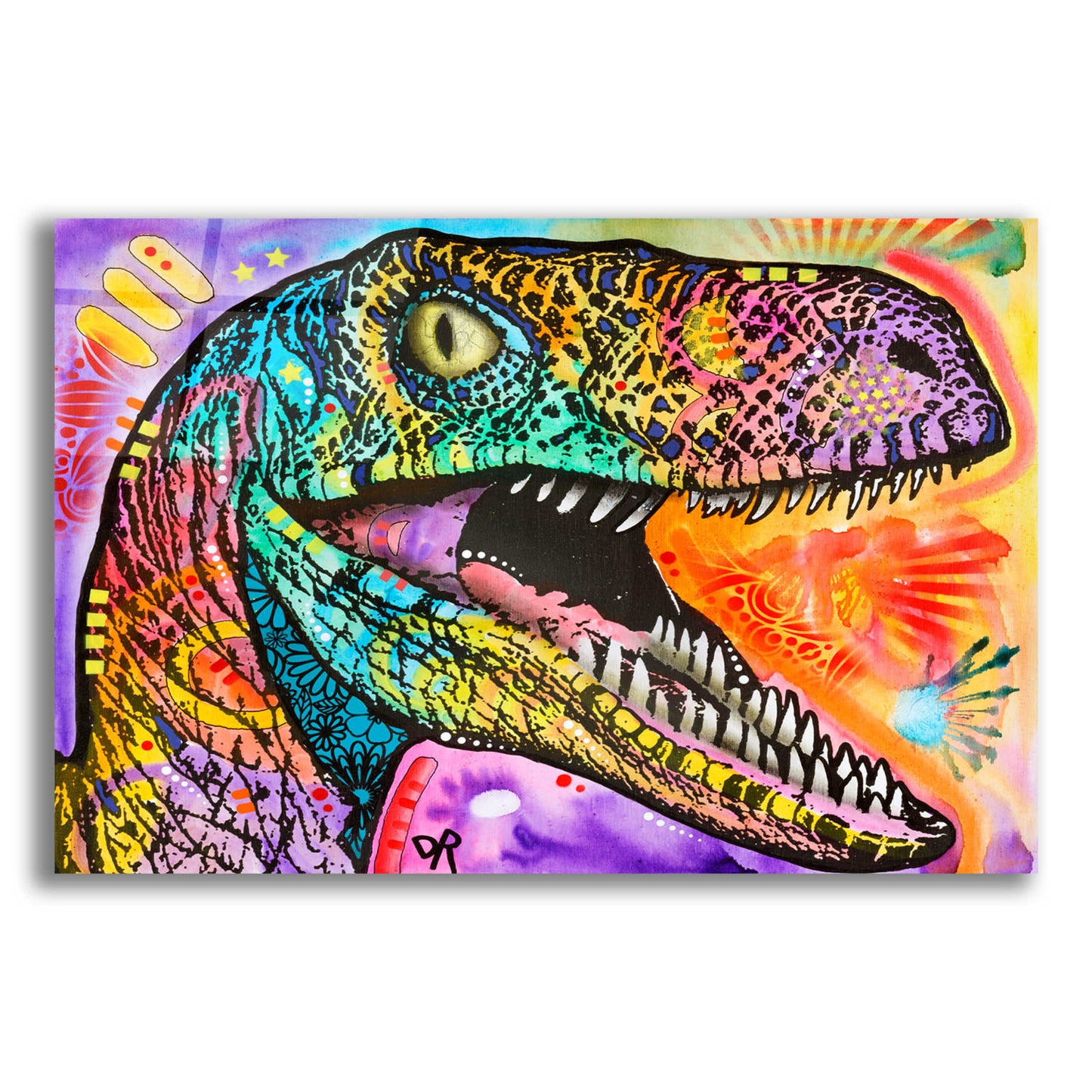 Epic Art 'Raptor' by Dean Russo, Acrylic Glass Wall Art,16x12