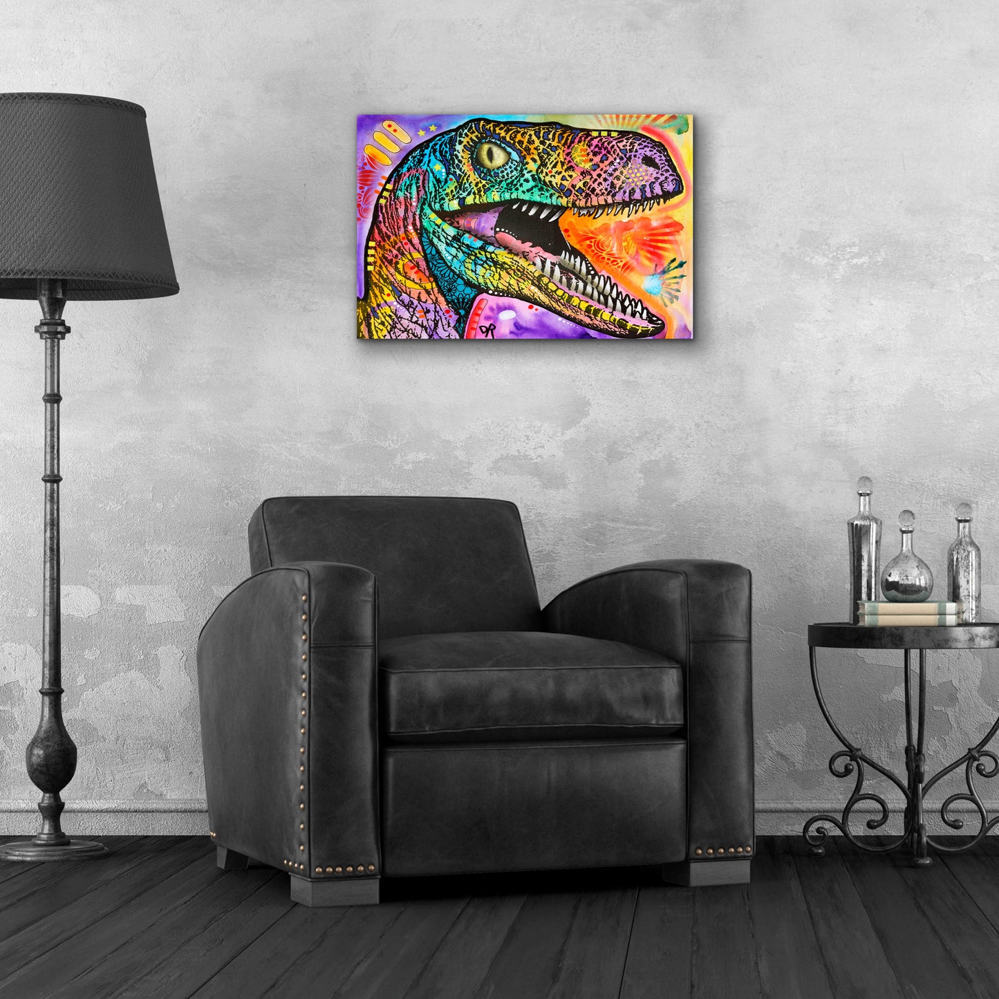 Epic Art 'Raptor' by Dean Russo, Acrylic Glass Wall Art,24x16