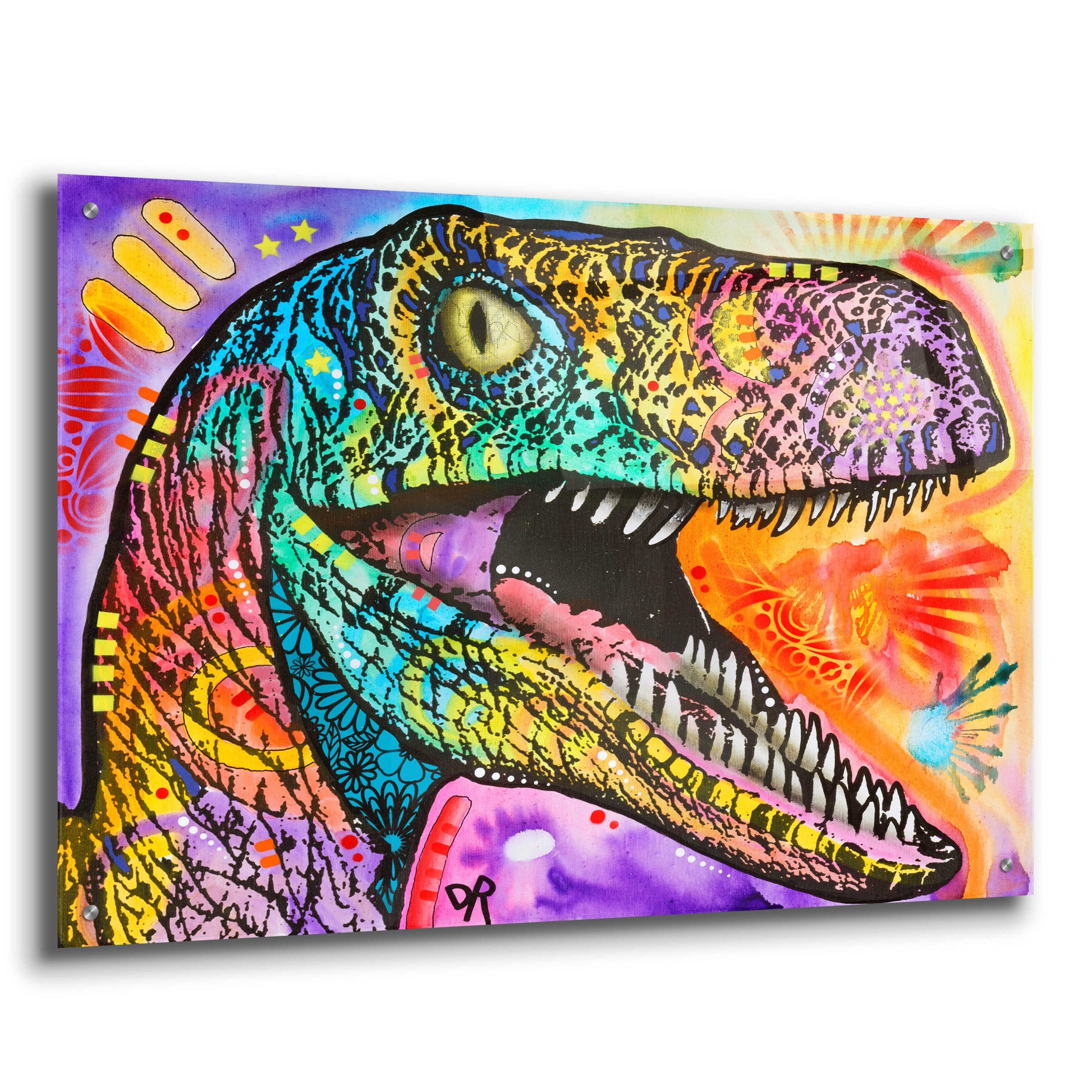 Epic Art 'Raptor' by Dean Russo, Acrylic Glass Wall Art,36x24